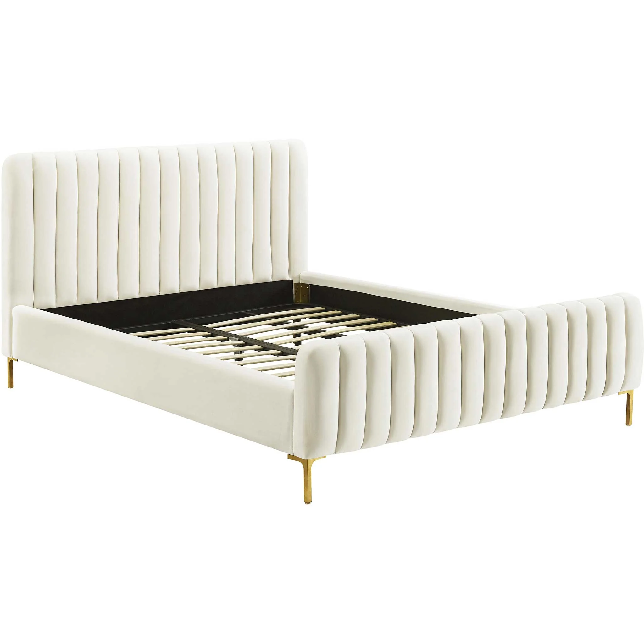 Angelina Velvet Bed Cream - Image 3