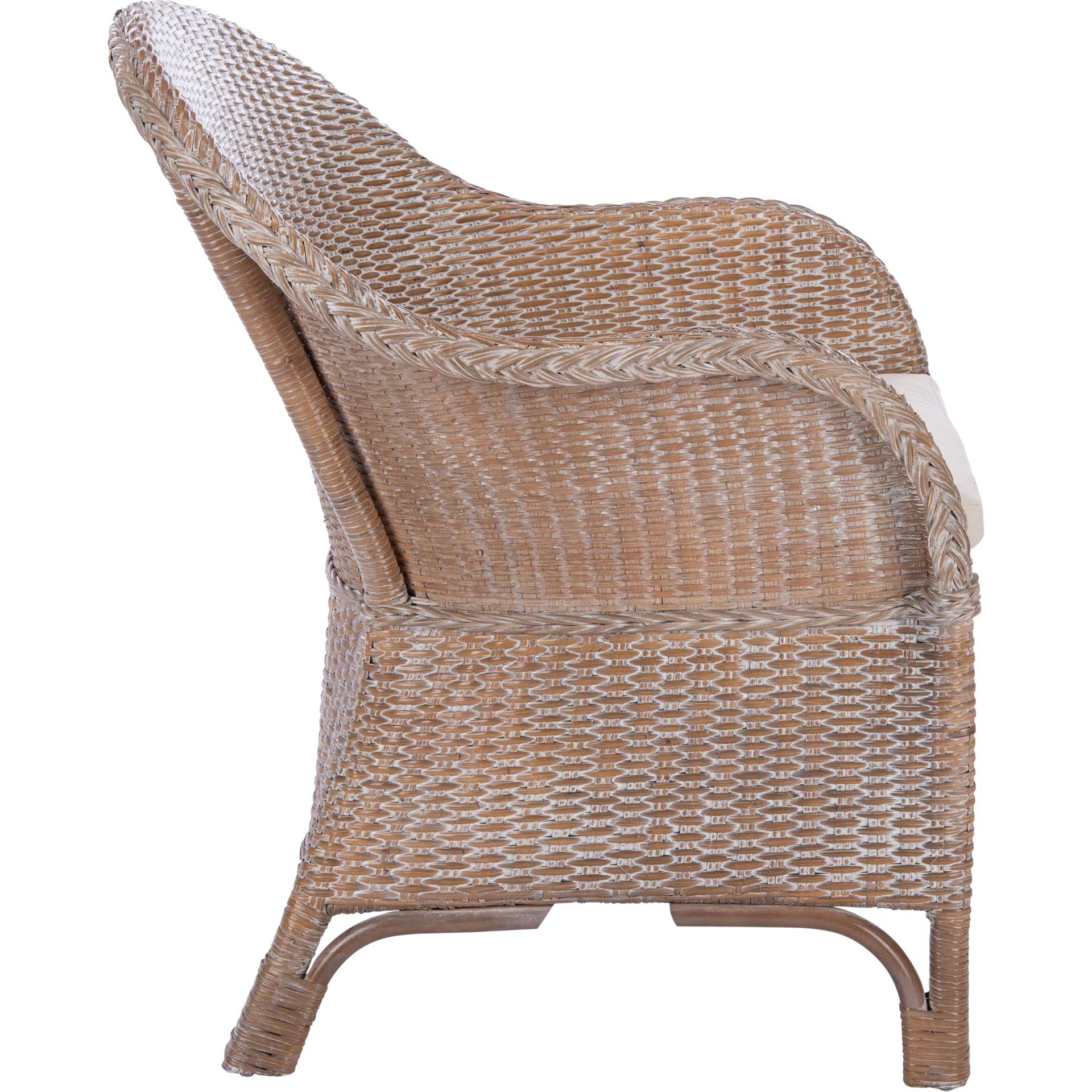Angelo Accent Chair With Cushion Gray White Wash/White - Image 3