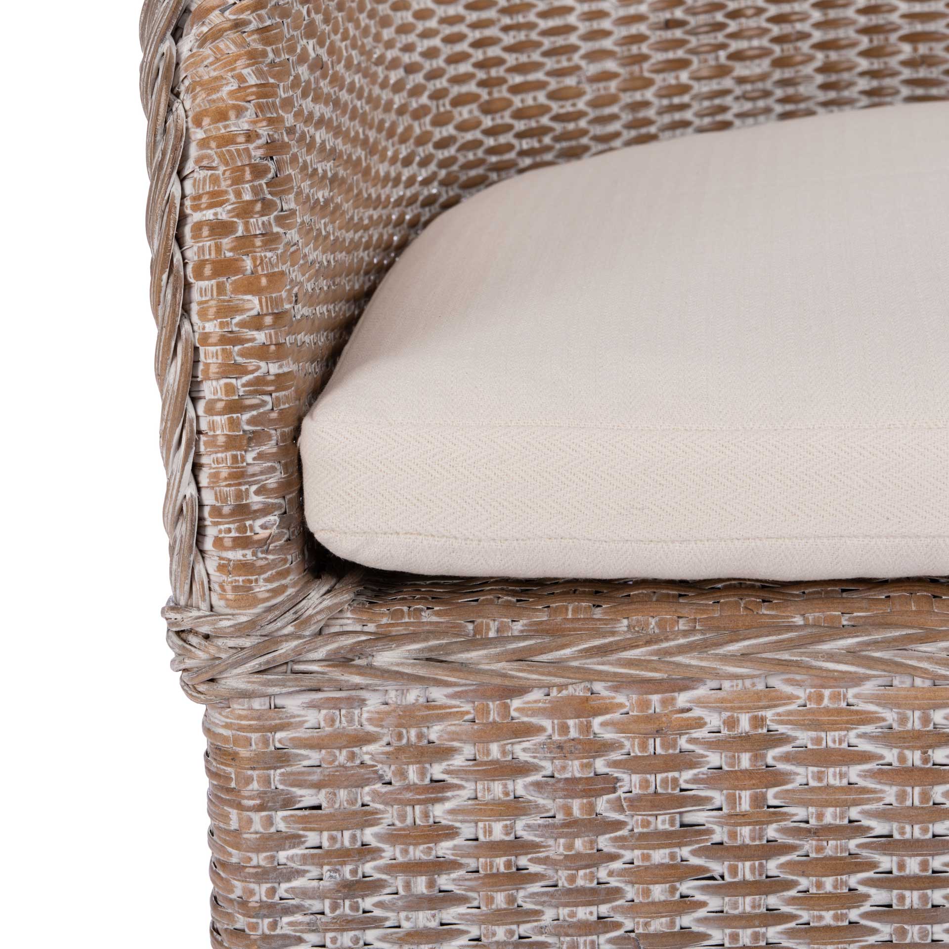 Angelo Accent Chair With Cushion Gray White Wash/White - Image 6