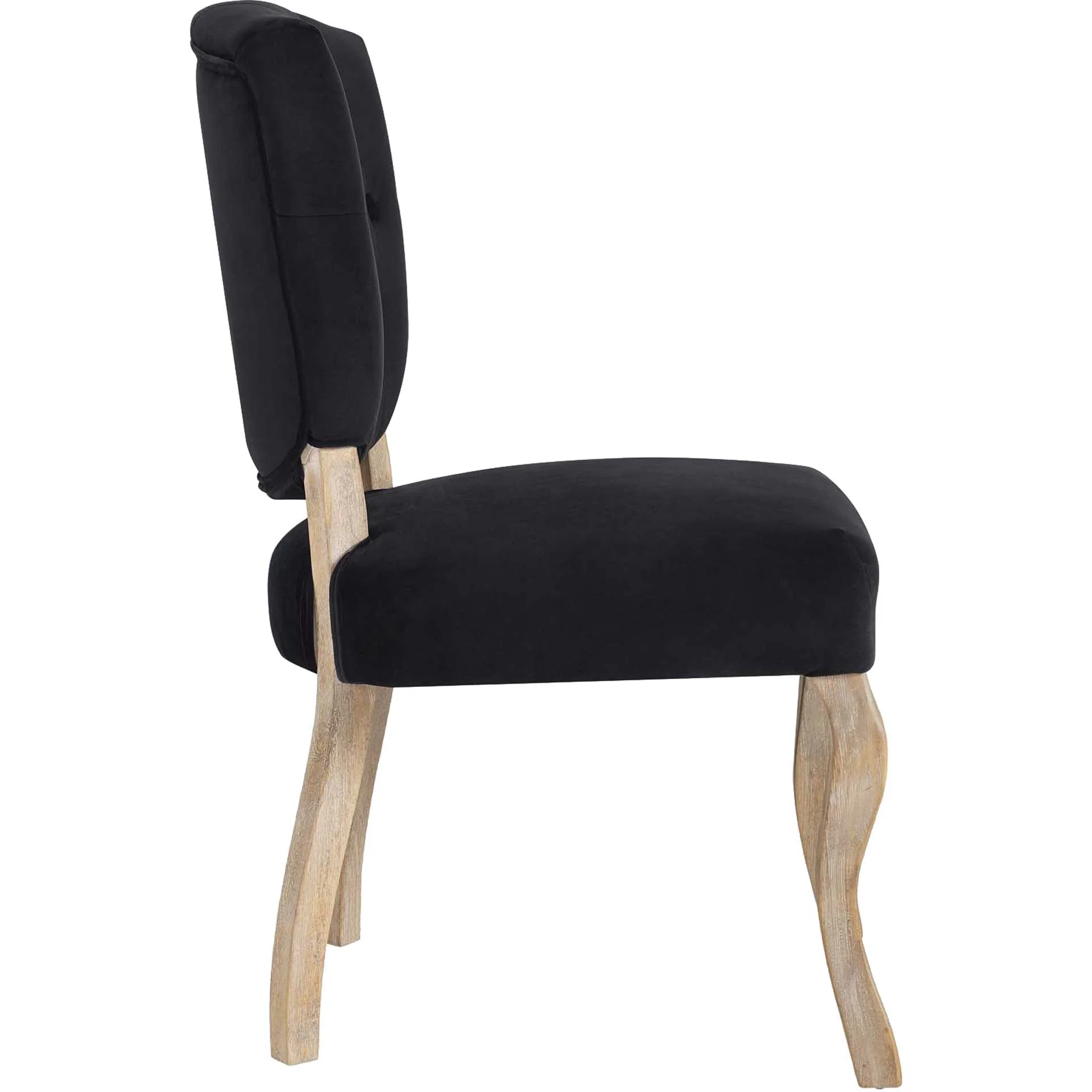 Angie Velvet Dining Side Chair Black - Image 3