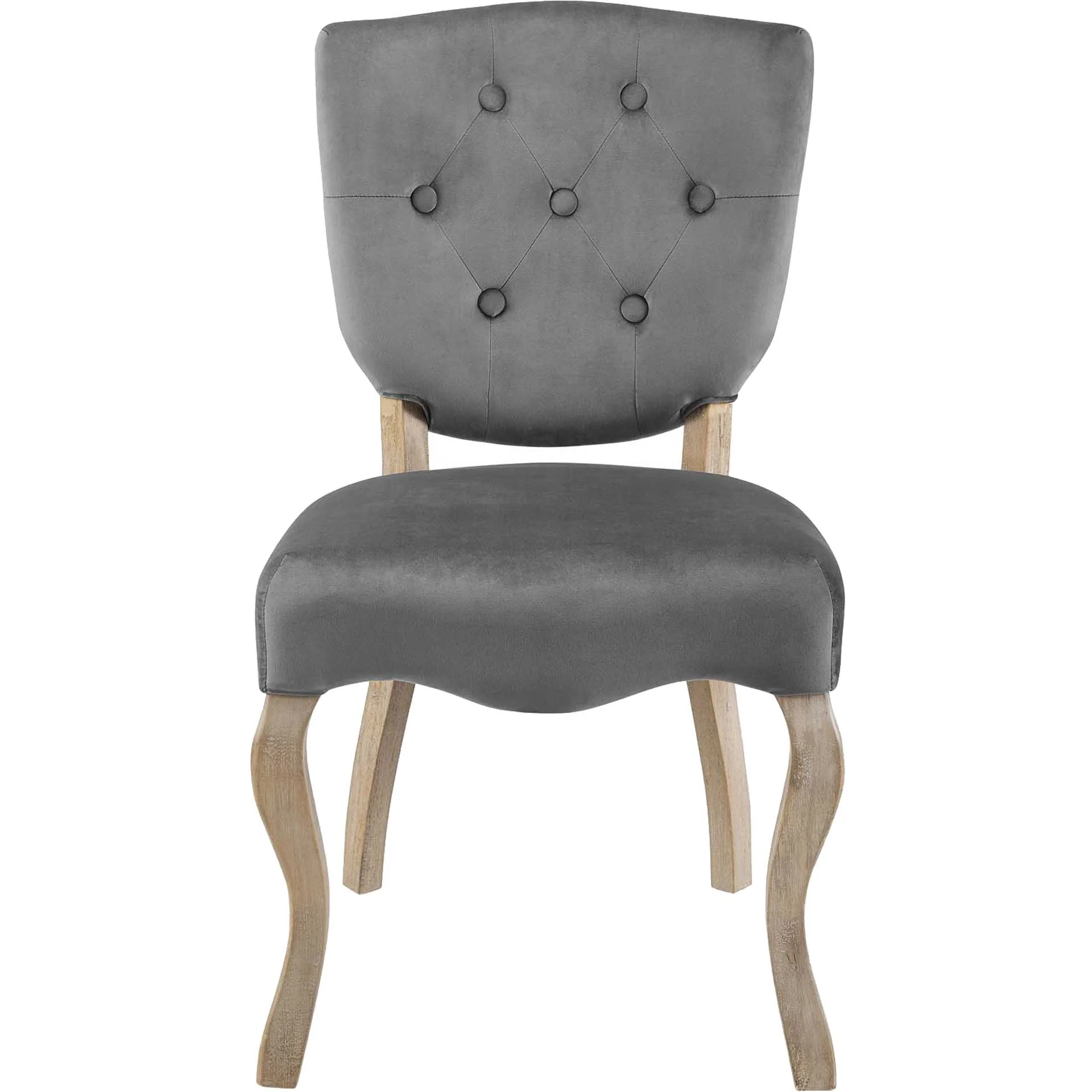 Angie Velvet Dining Side Chair Gray - Image 2