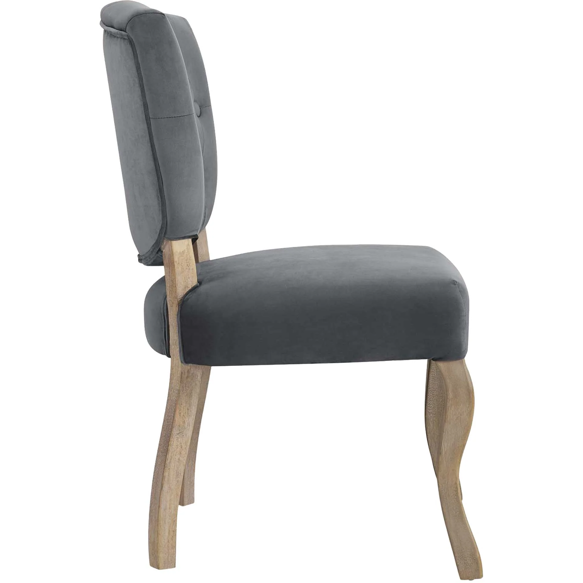 Angie Velvet Dining Side Chair Gray - Image 3