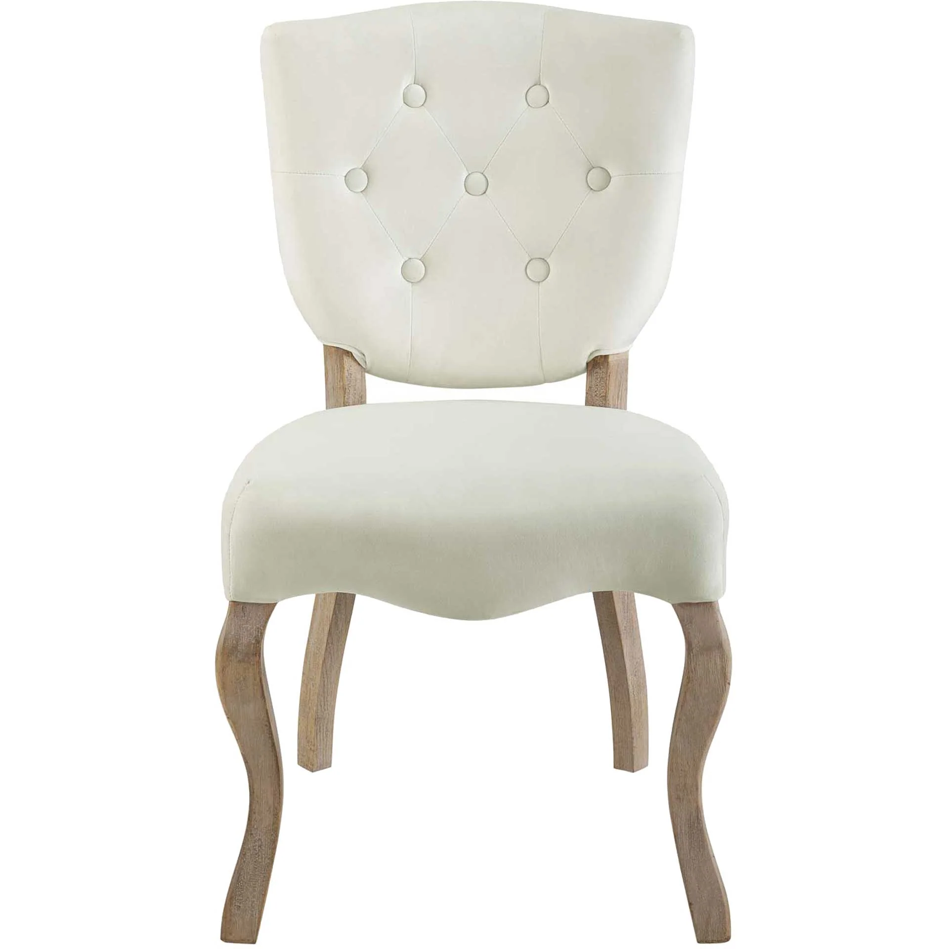 Angie Velvet Dining Side Chair Ivory - Image 2