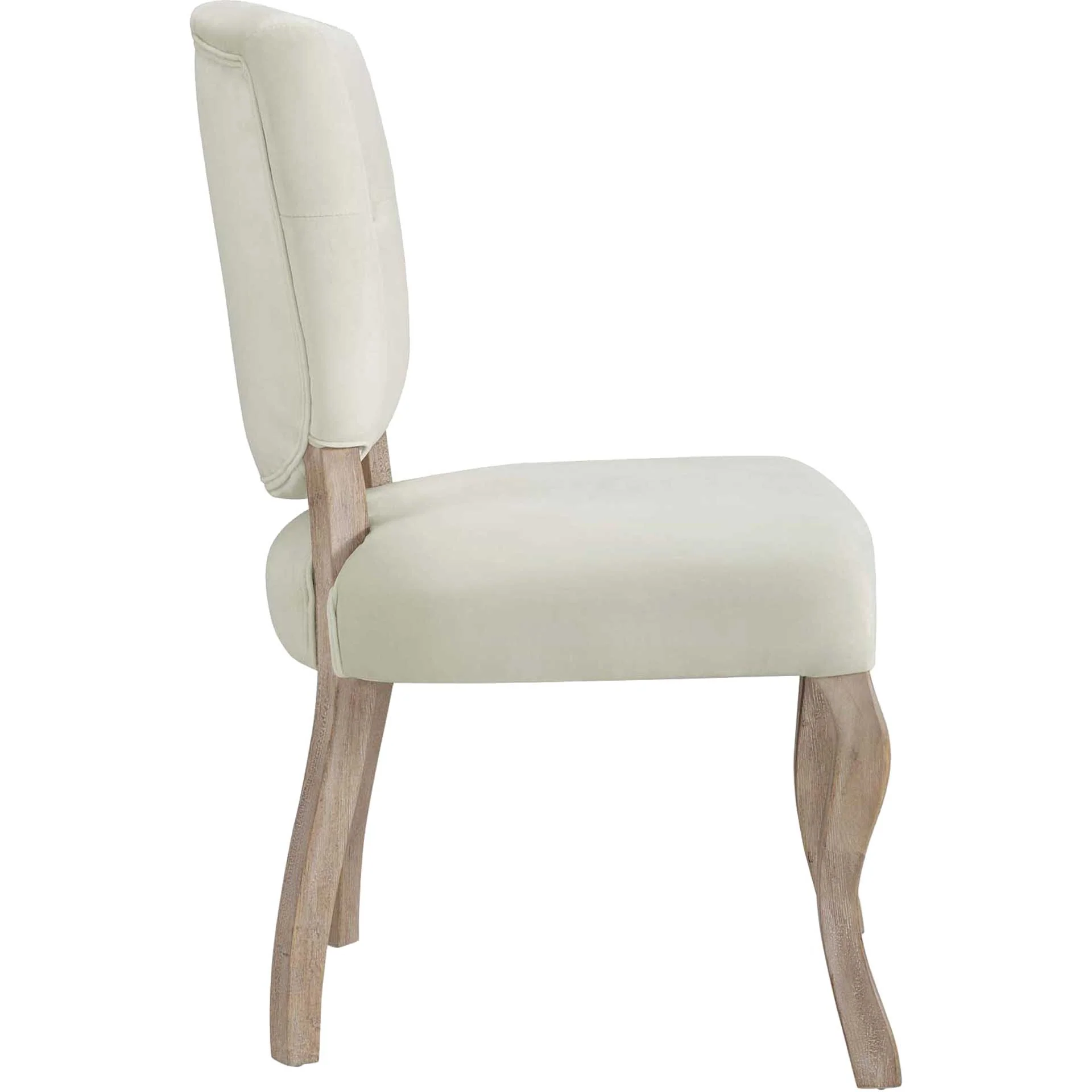 Angie Velvet Dining Side Chair Ivory - Image 3