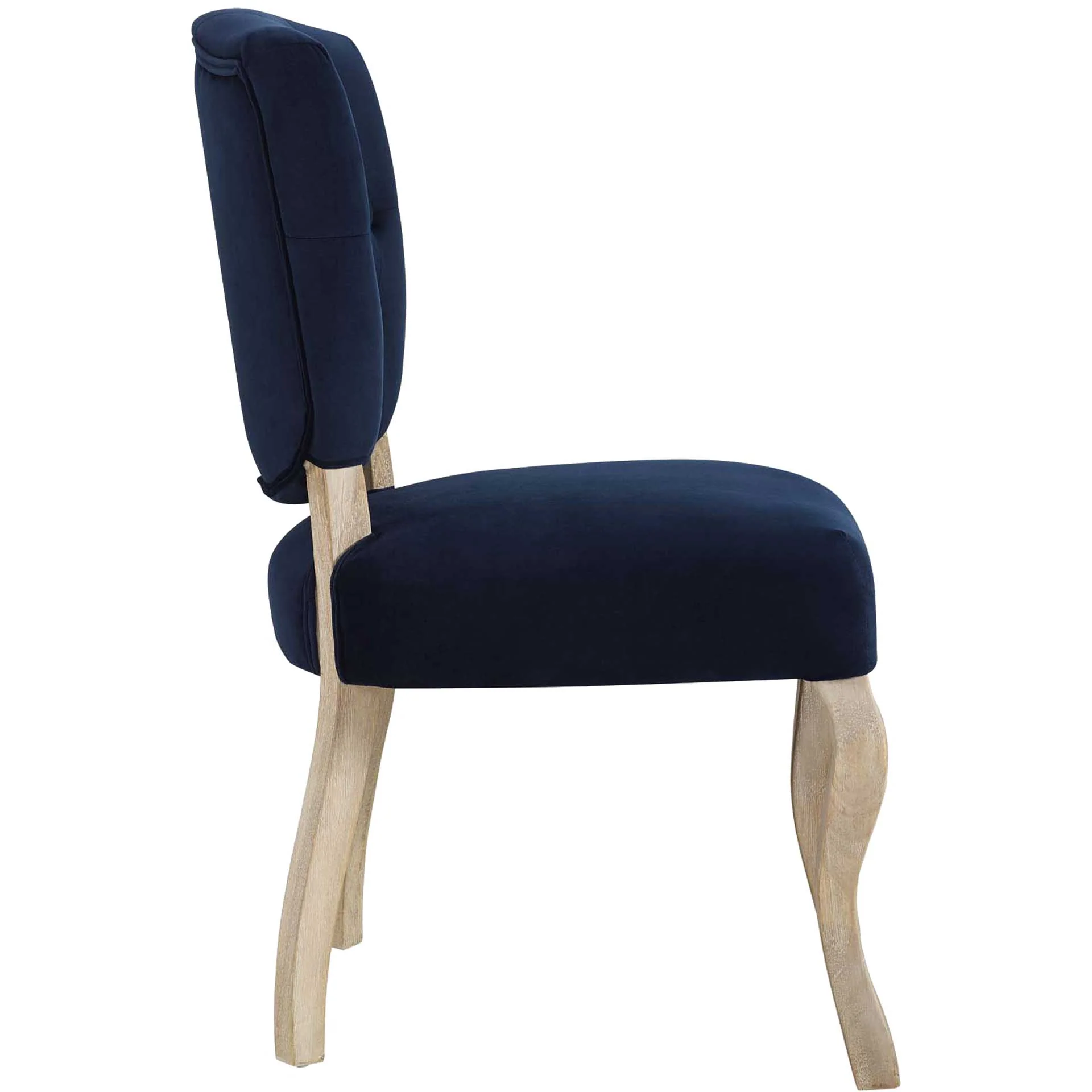 Angie Velvet Dining Side Chair Midnight Blue - Image 3