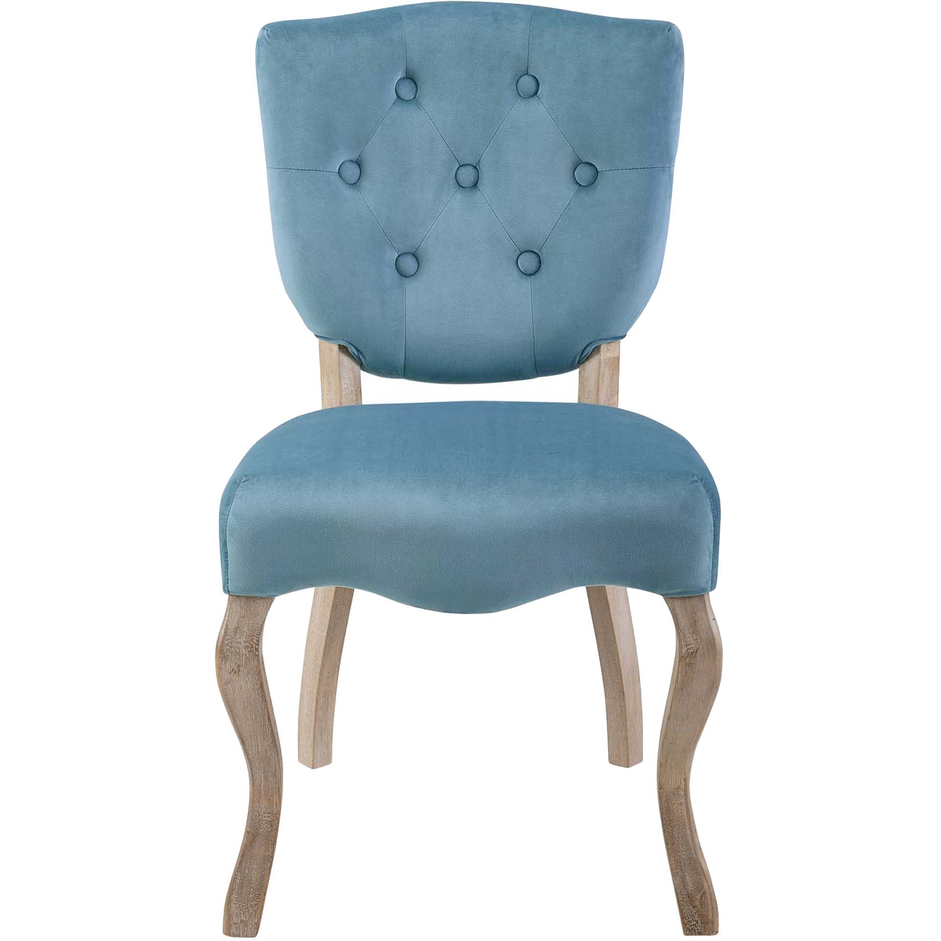 Angie Velvet Dining Side Chair Sea Blue - Image 2