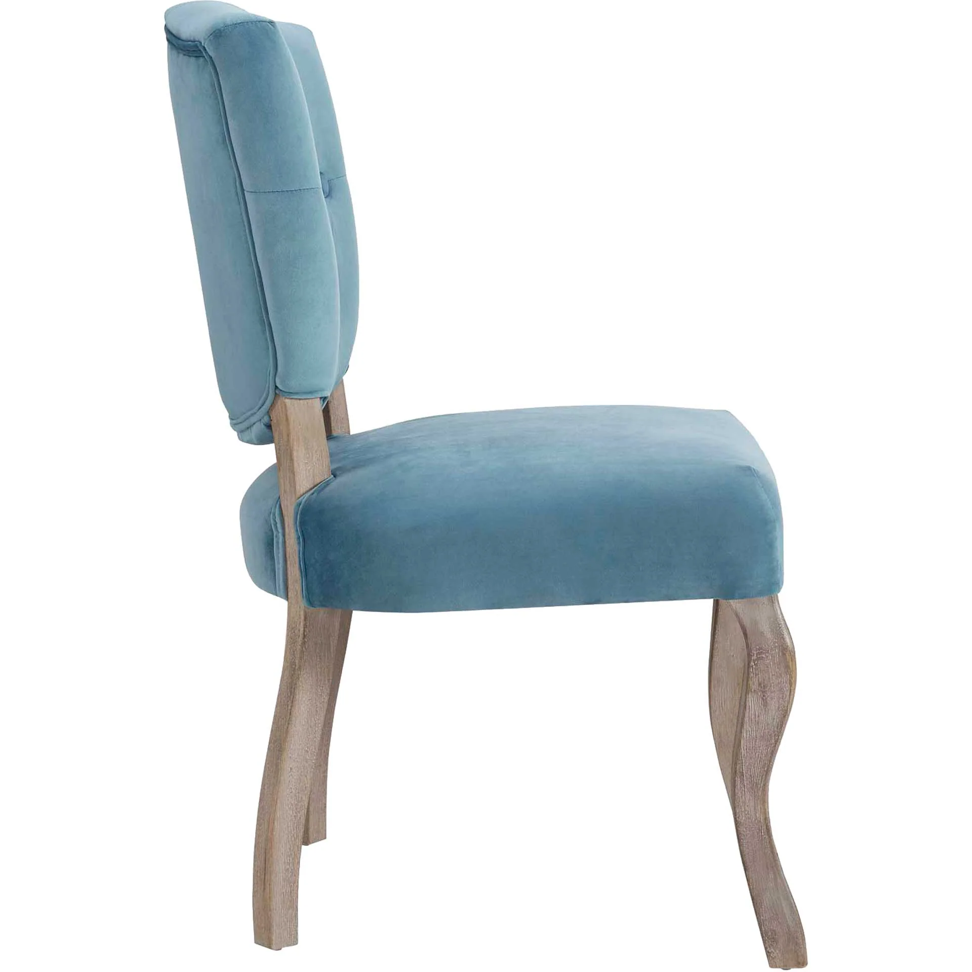 Angie Velvet Dining Side Chair Sea Blue - Image 3