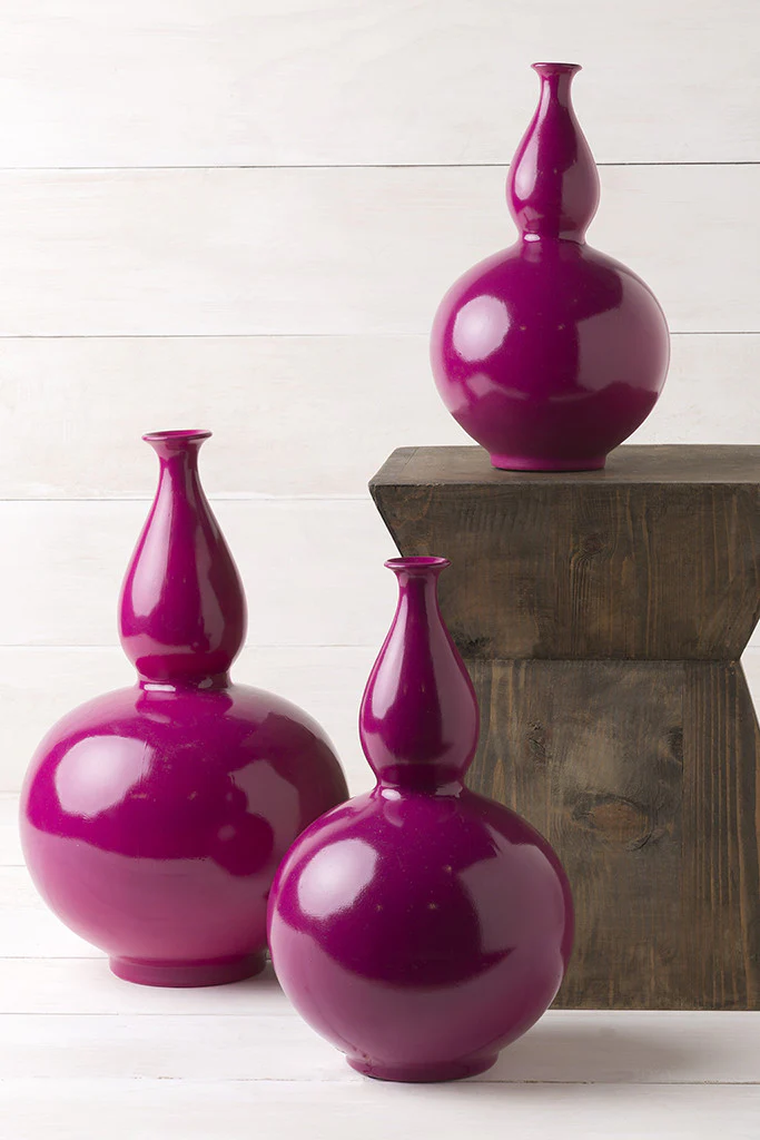 Anteros Ceramic Table Vase Eggplant - Image 3