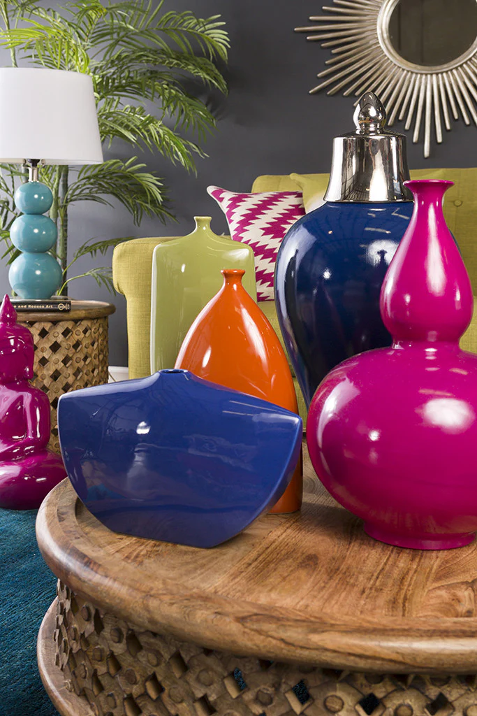 Anteros Ceramic Table Vase Eggplant - Image 4