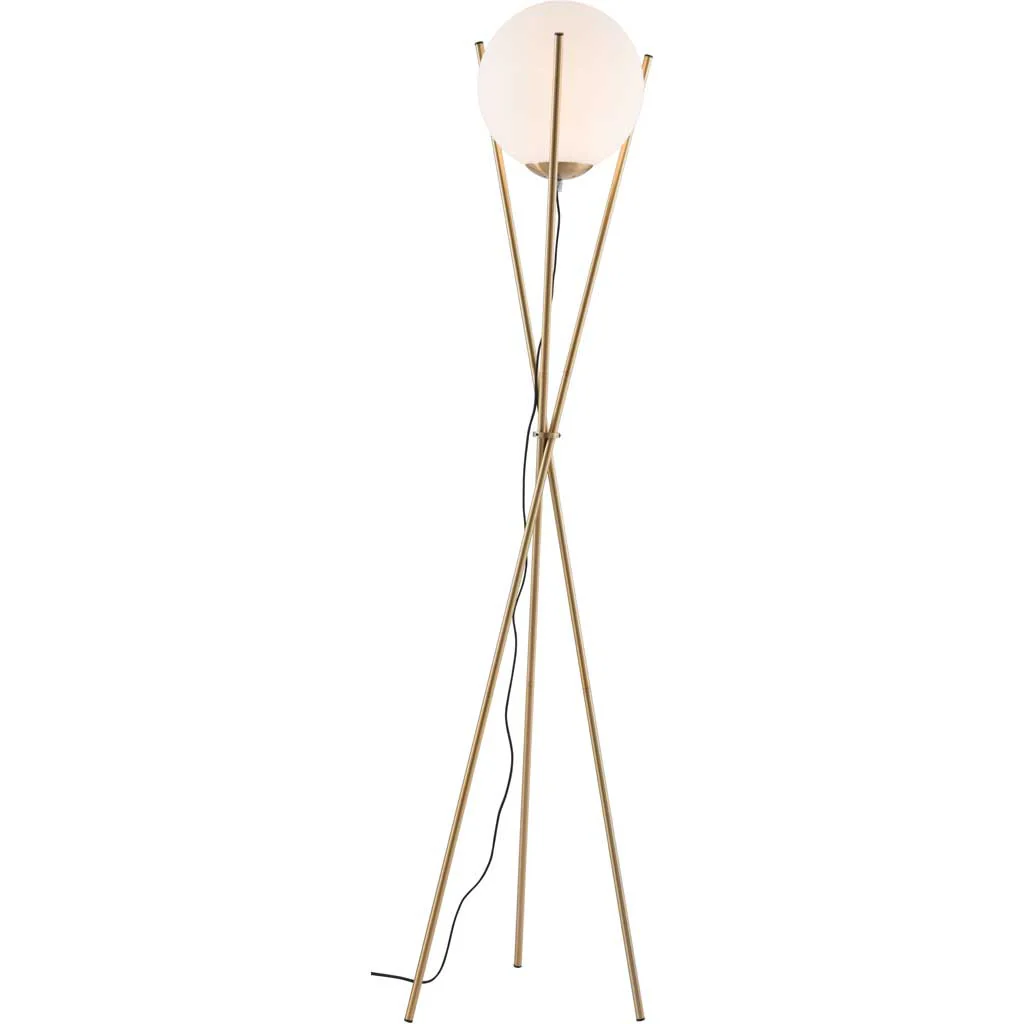 Anthem Floor Lamp White & Brushed Brass - Image 2