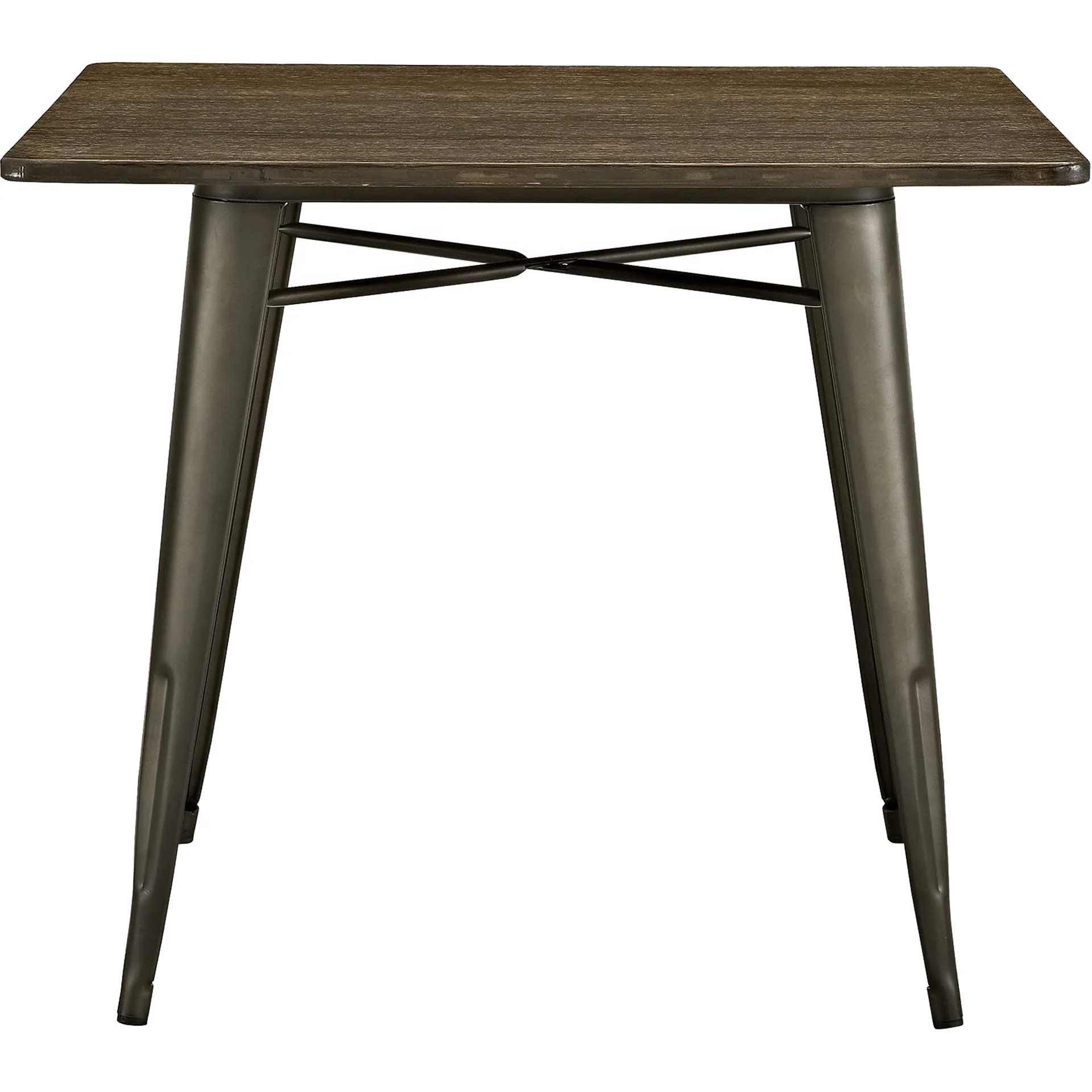 Anthropology Square Wood Dining Table Brown - Image 2