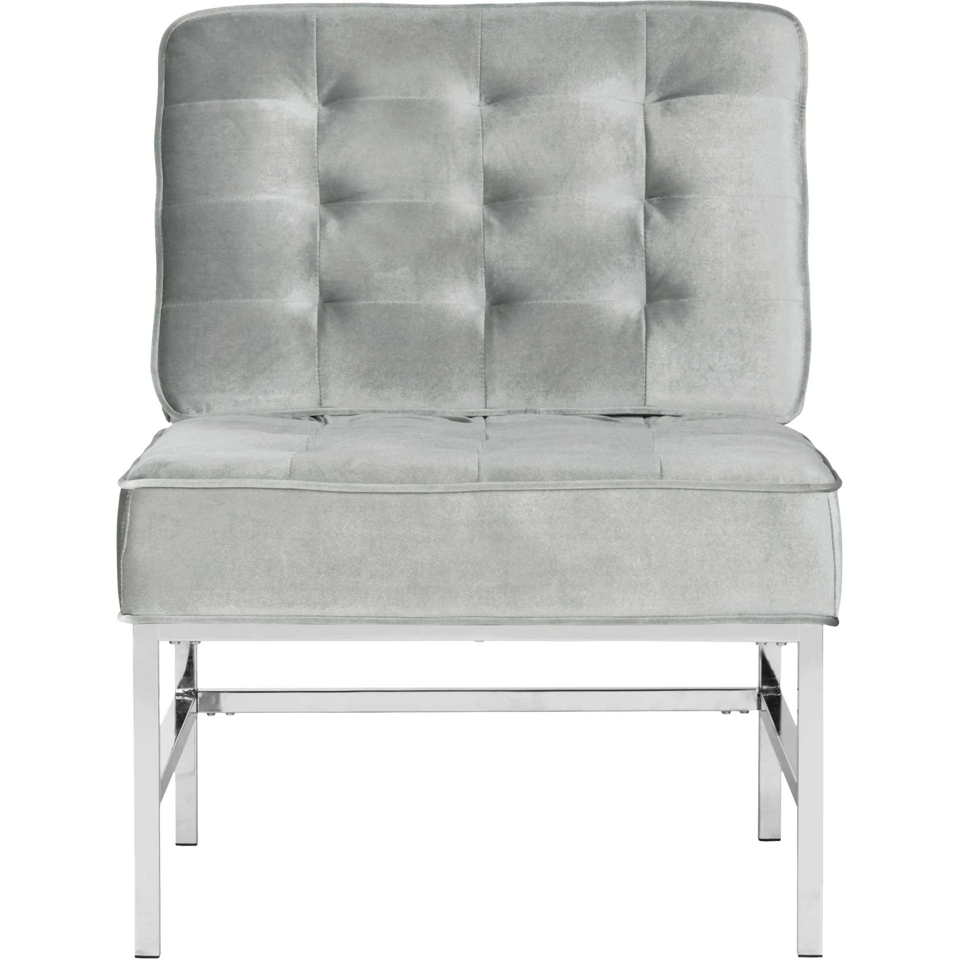 Anticipate Linen Chrome Accent Chair Light Gray - Image 2