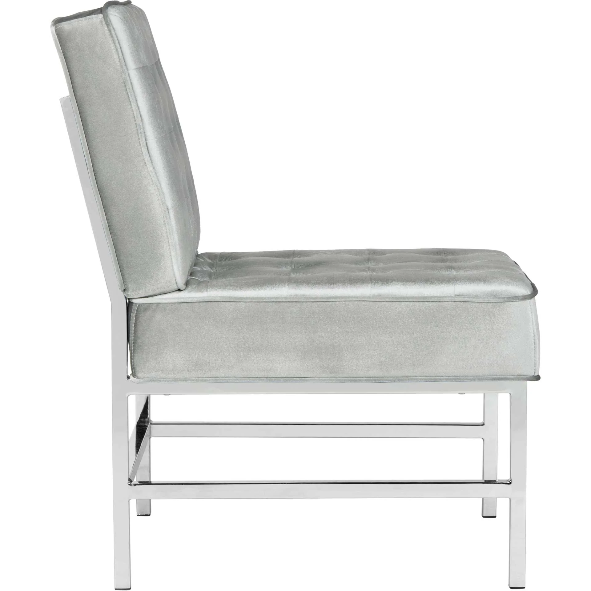 Anticipate Linen Chrome Accent Chair Light Gray - Image 3