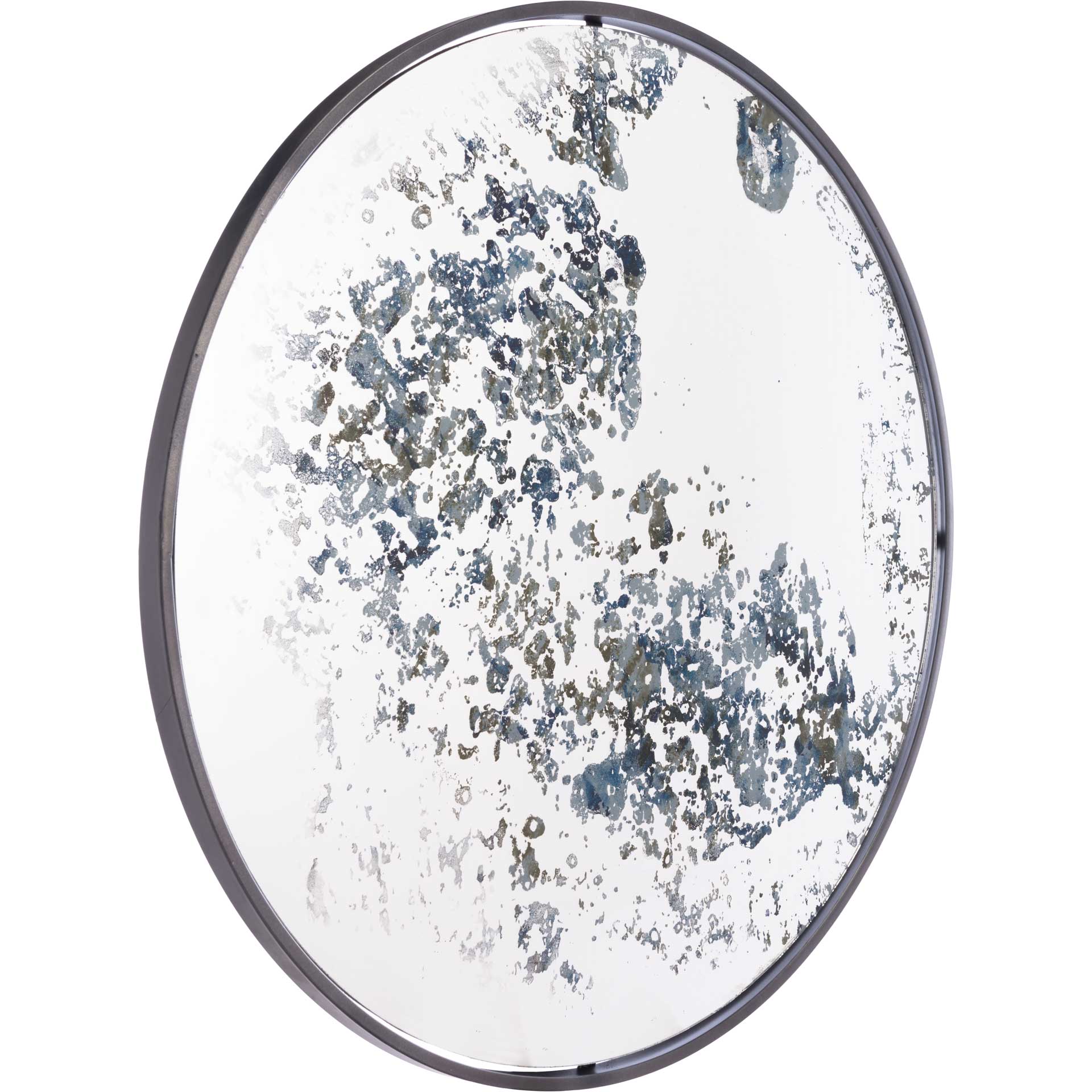 Antique Finish Round Mirror - Image 2