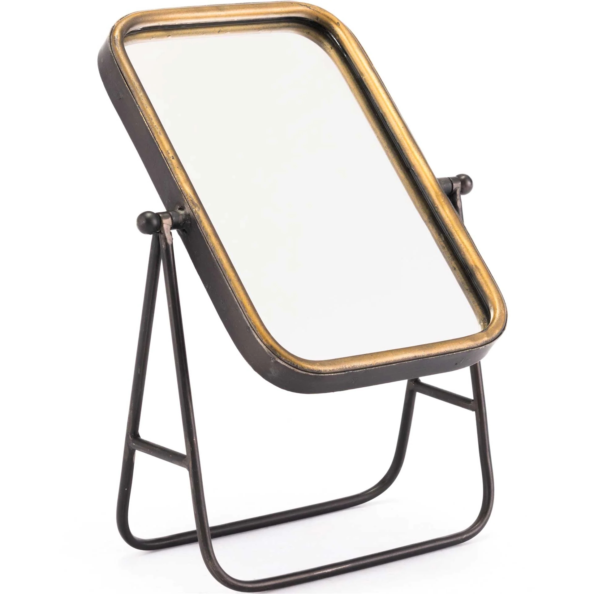 Antique Stand Mirror Gold - Image 2