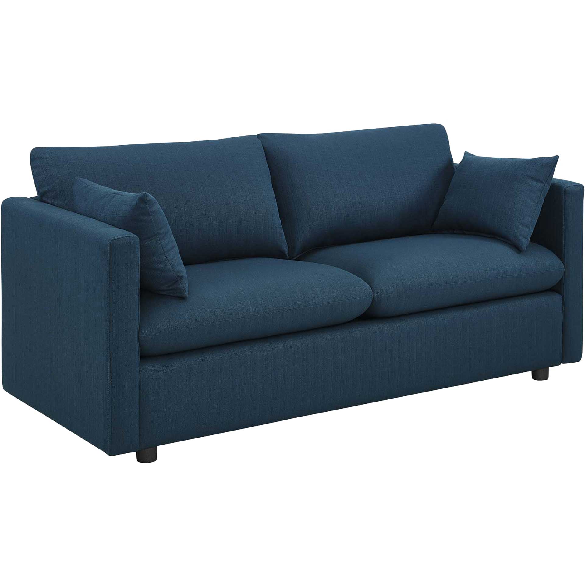 Antonio Upholstered Fabric Sofa Azure - Image 2