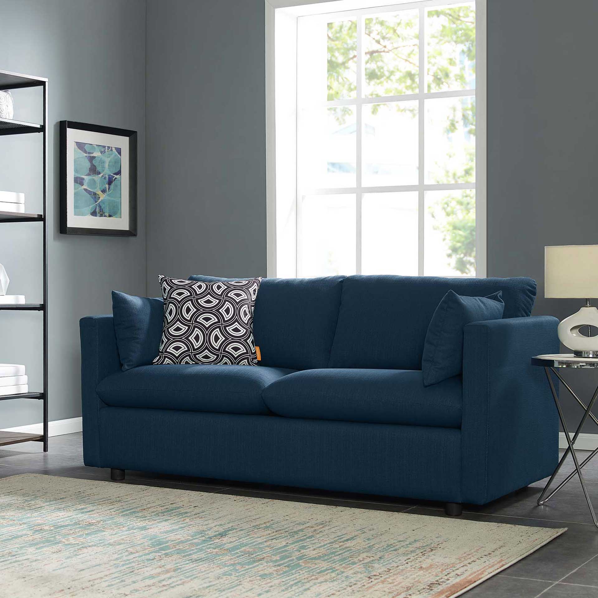 Antonio Upholstered Fabric Sofa Azure - Image 8