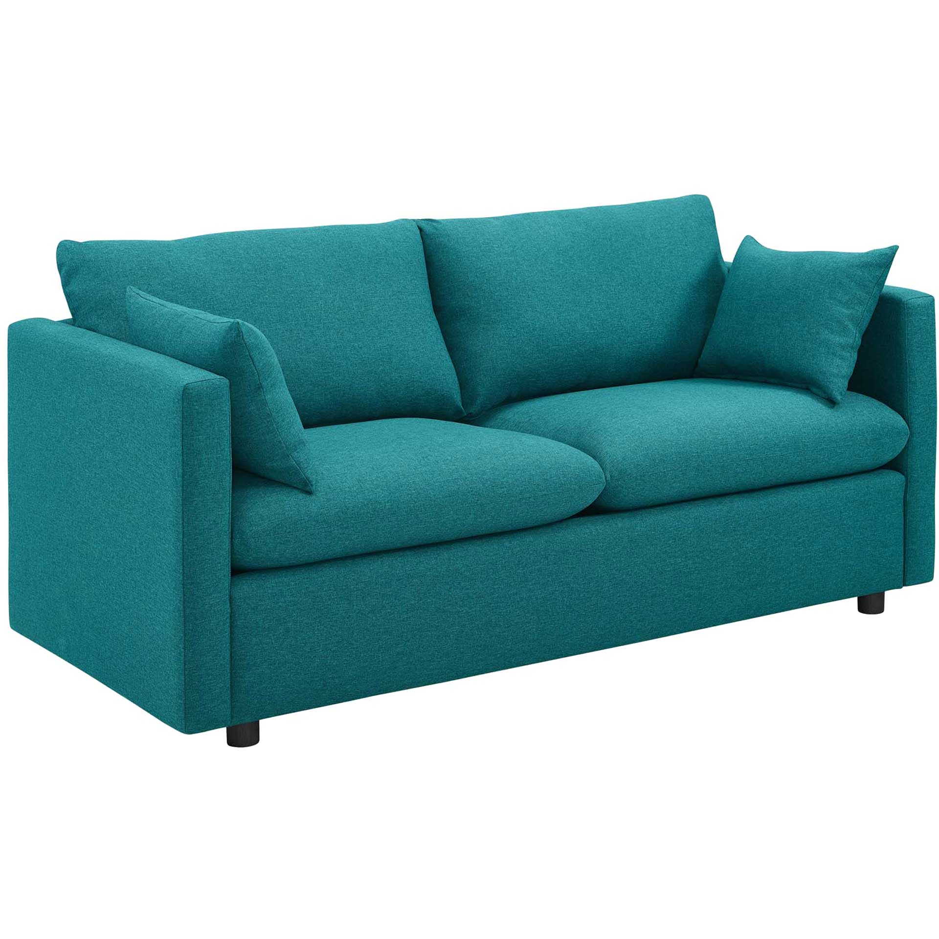 Antonio Upholstered Fabric Sofa Teal - Image 2