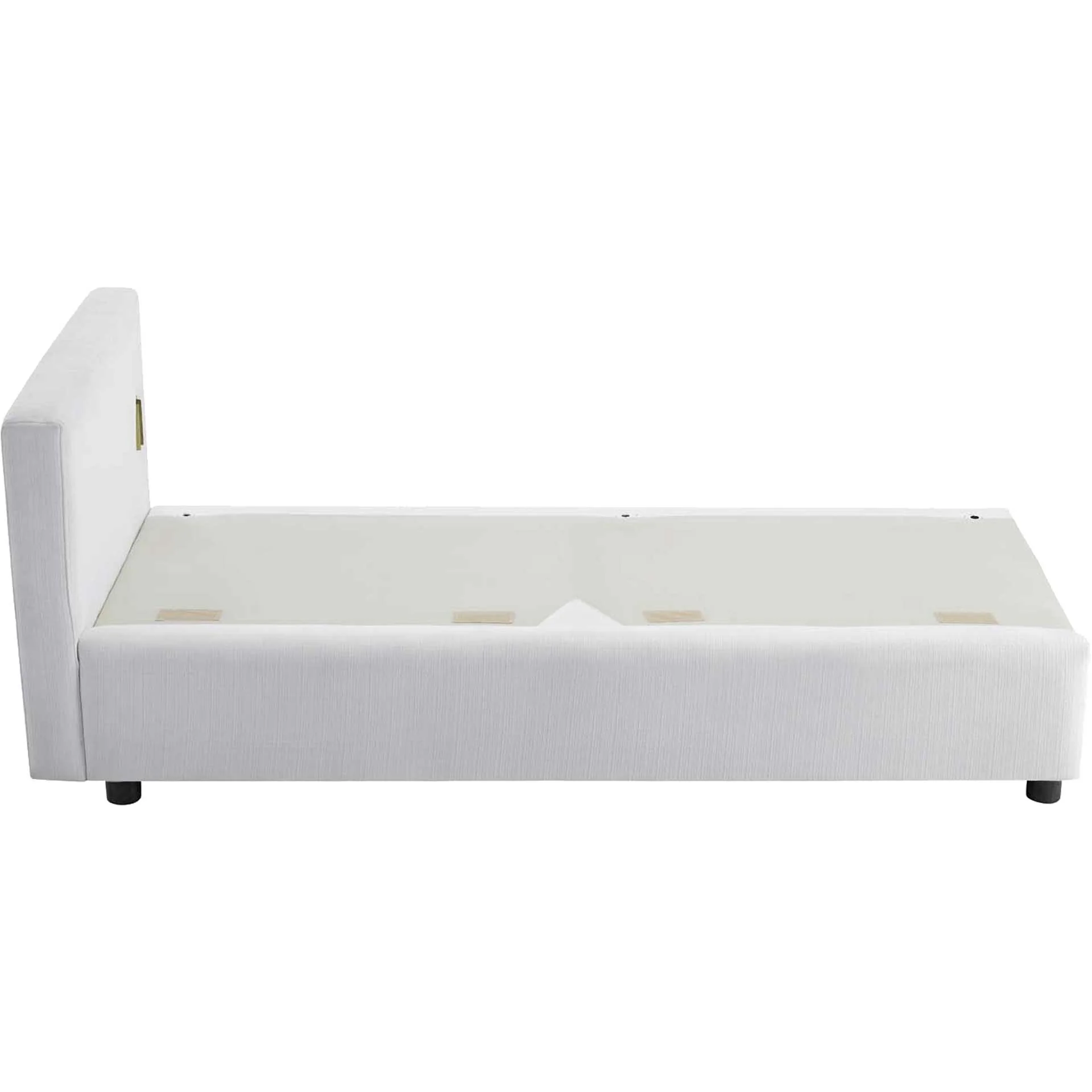 Antonio Upholstered Fabric Sofa White - Image 4