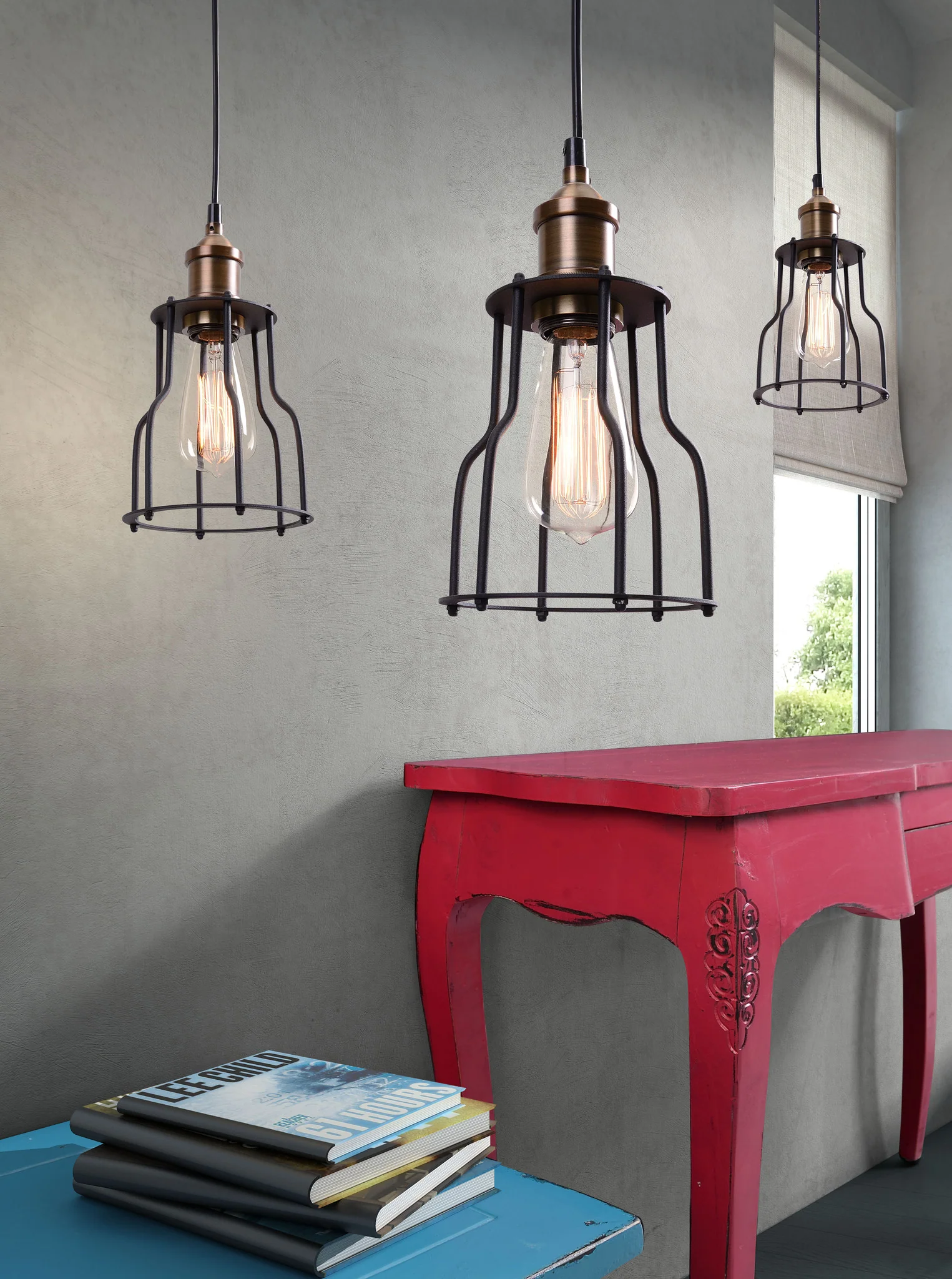 Apache Ceiling Lamp Black & Copper - Image 4