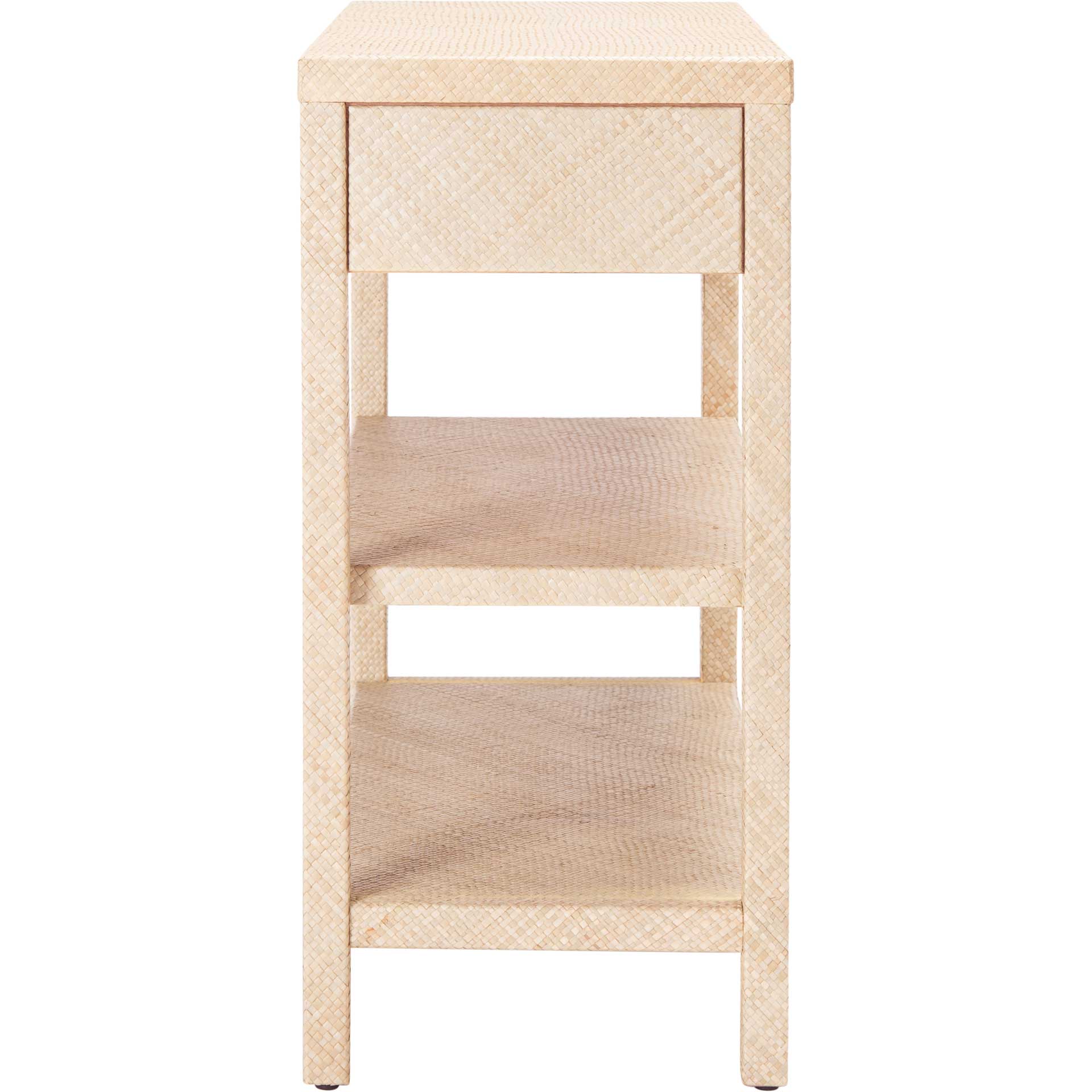 Apollo Raffia Console Table Light Natural/Gold - Image 2
