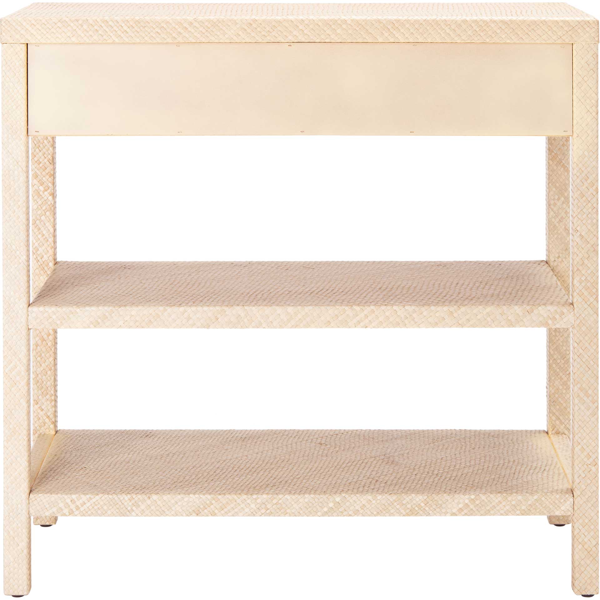 Apollo Raffia Console Table Light Natural/Gold - Image 3