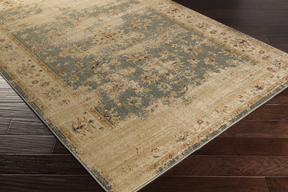 Arabesque Charcoal/Beige/Gold Area Rug - Image 2