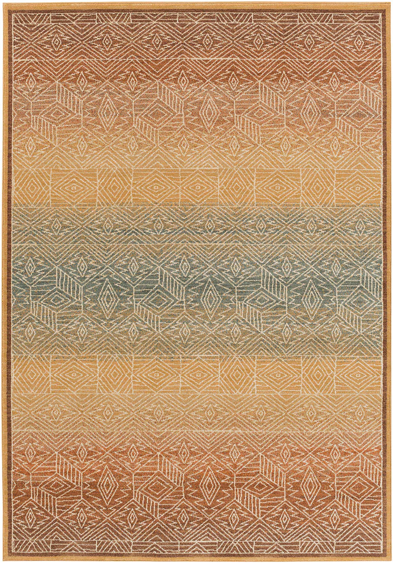 Arabesque Gold/Beige Area Rug - Image 2