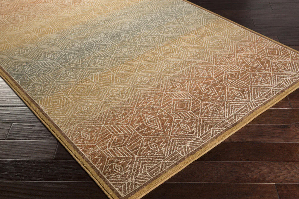 Arabesque Gold/Beige Area Rug - Image 3