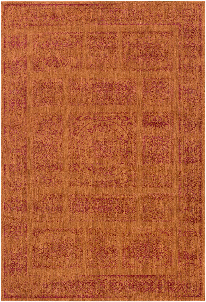 Arabesque Rust/Burgundy Area Rug - Image 2