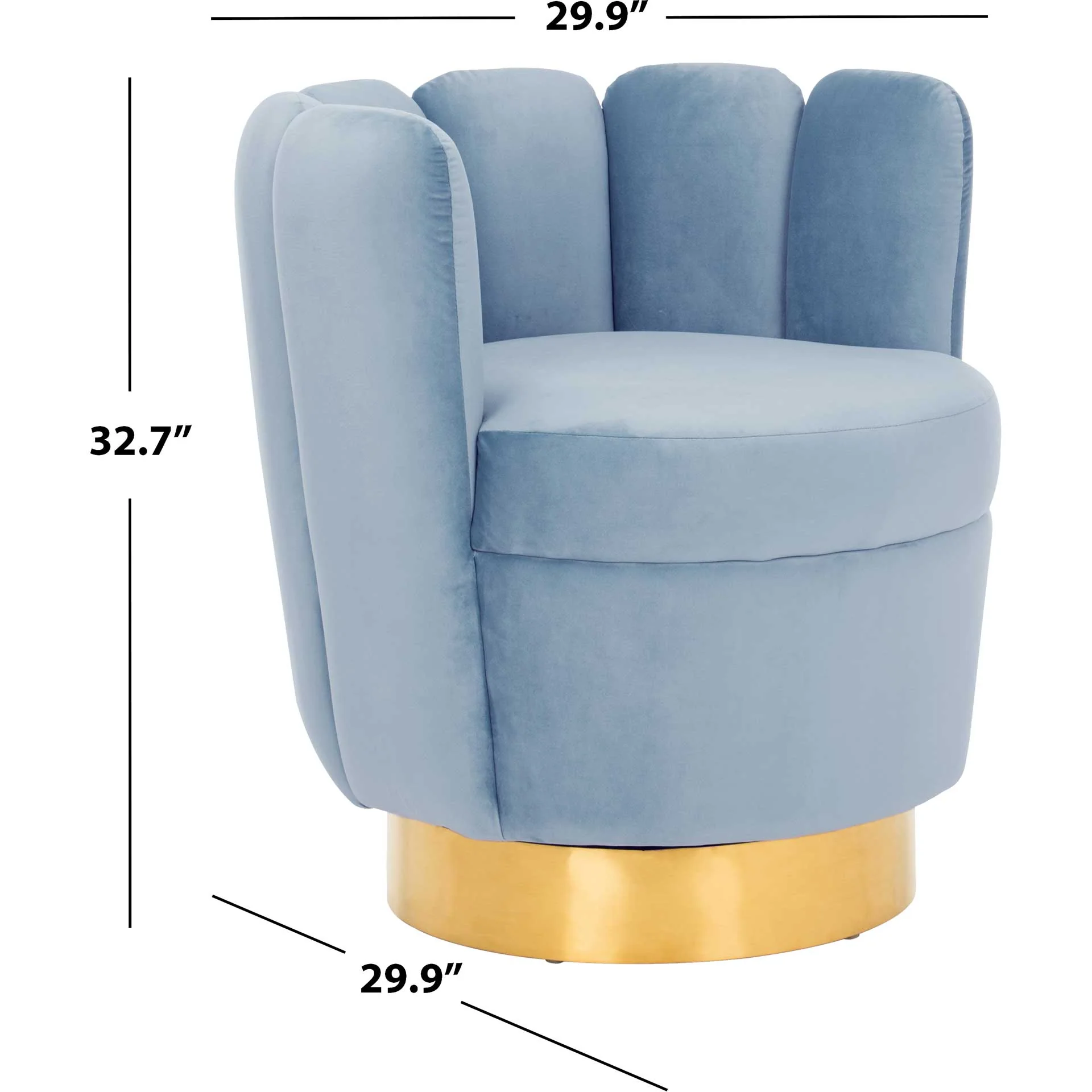 Arbor Channel Tufted Chair Light Blue - Image 9