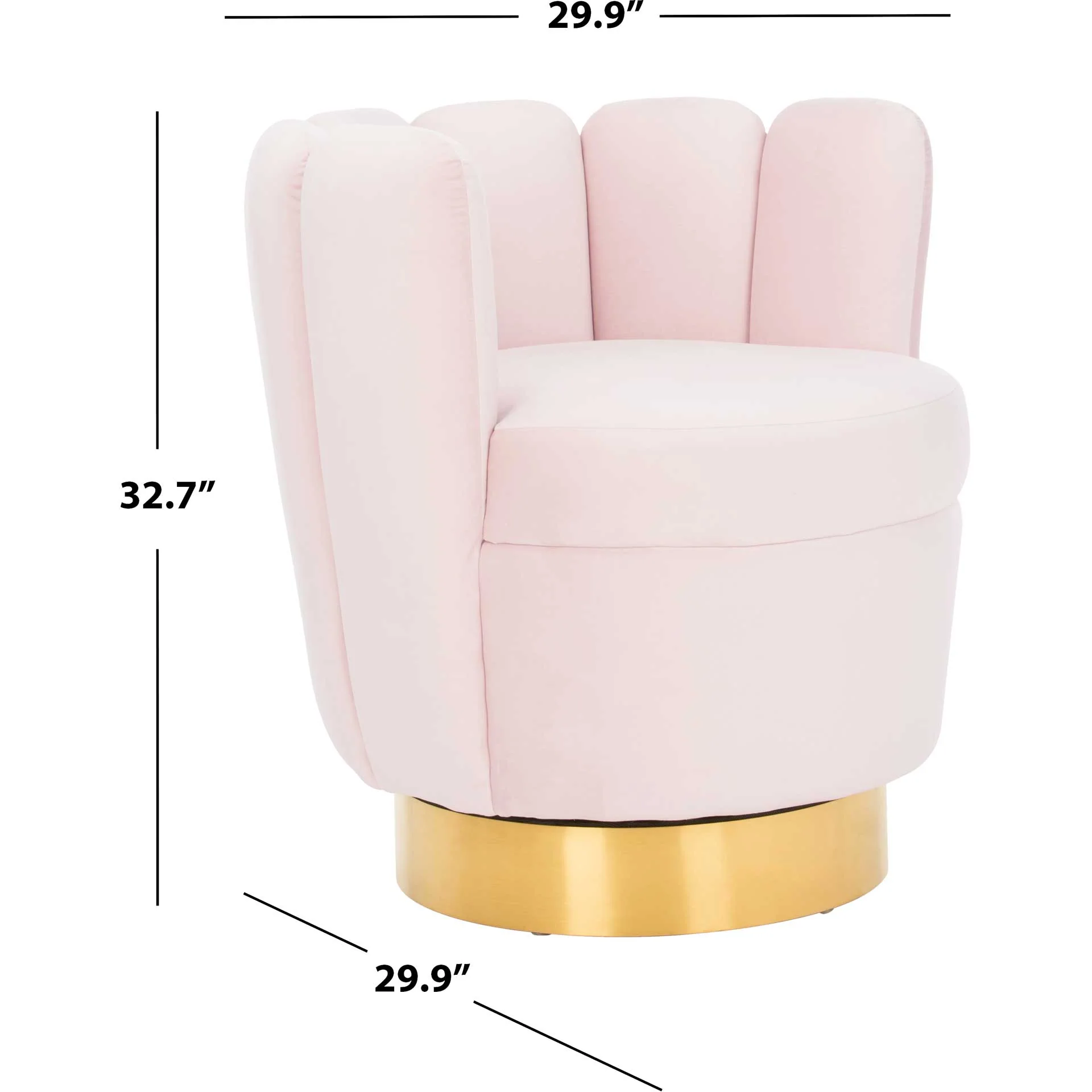 Arbor Channel Tufted Chair Light Pink - Image 9