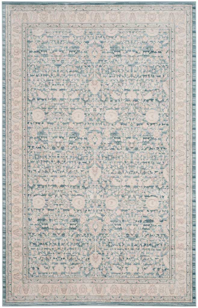 Archive Floral Blue/Gray Area Rug - Image 2
