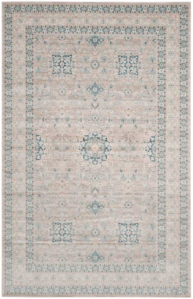 Archive Floral Gray/Blue Area Rug - Image 2