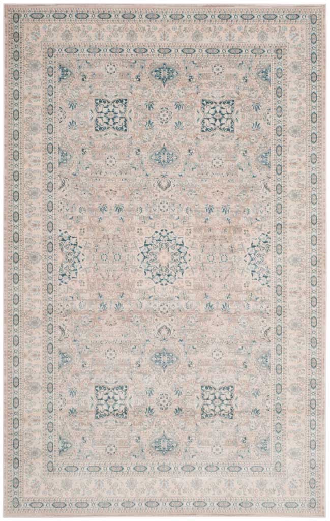 Archive Floral Gray/Blue Area Rug - Image 3