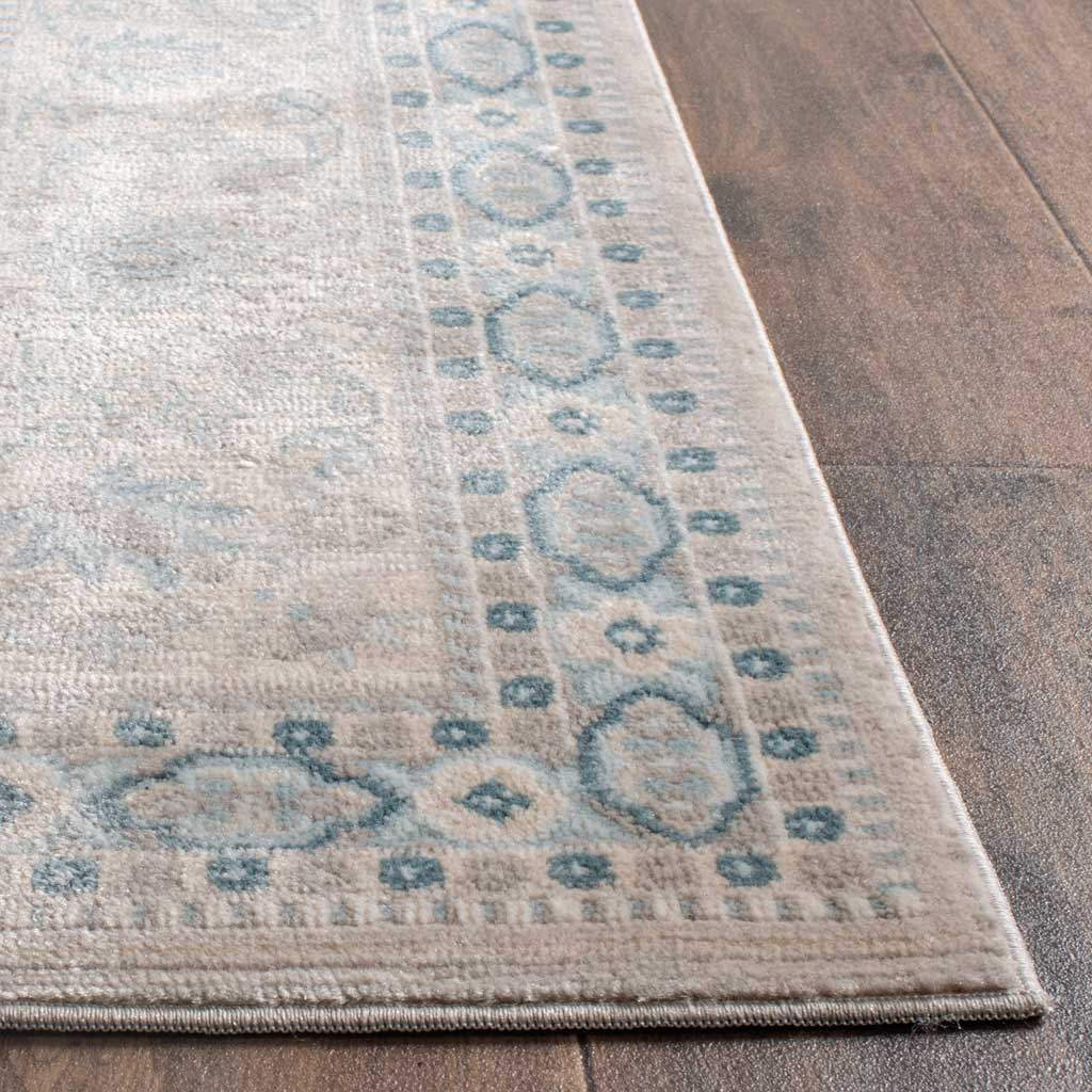 Archive Floral Gray/Blue Area Rug - Image 4