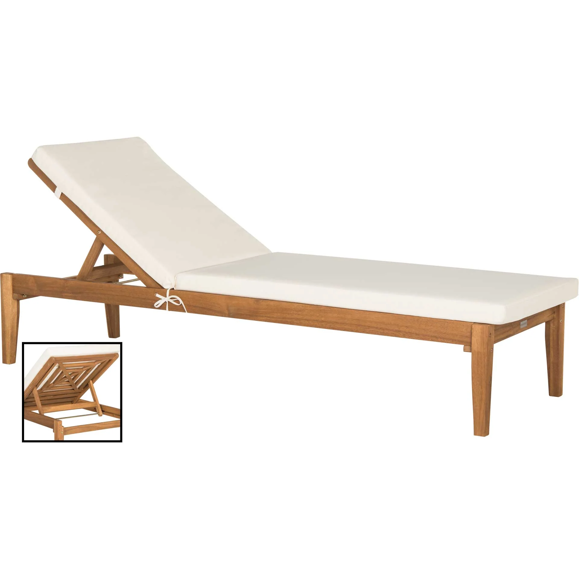 Ardelle Acacia Sunlounger Teak Brown/Beige - Image 5