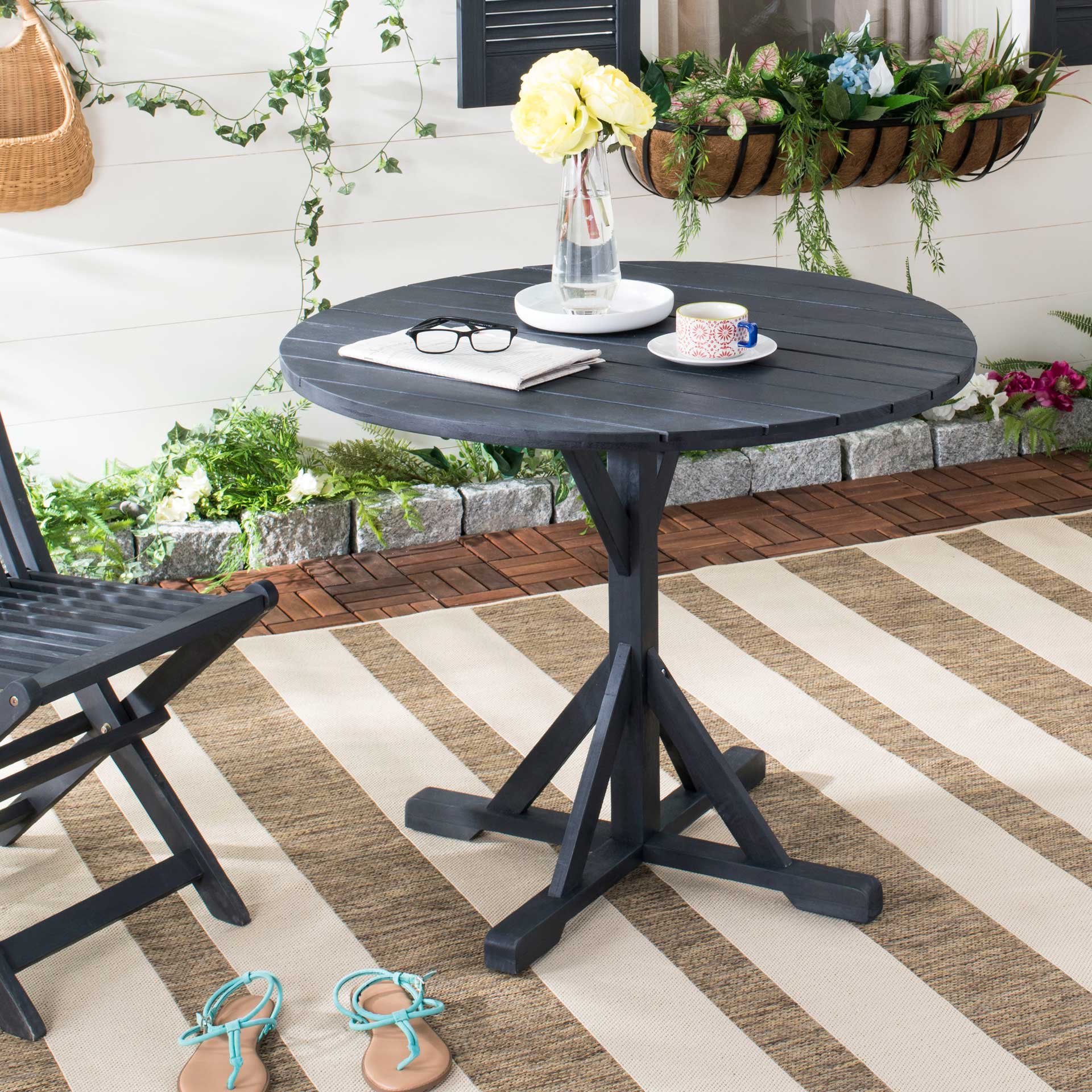 Ardelle Round Table Dark Slate Gray - Image 3