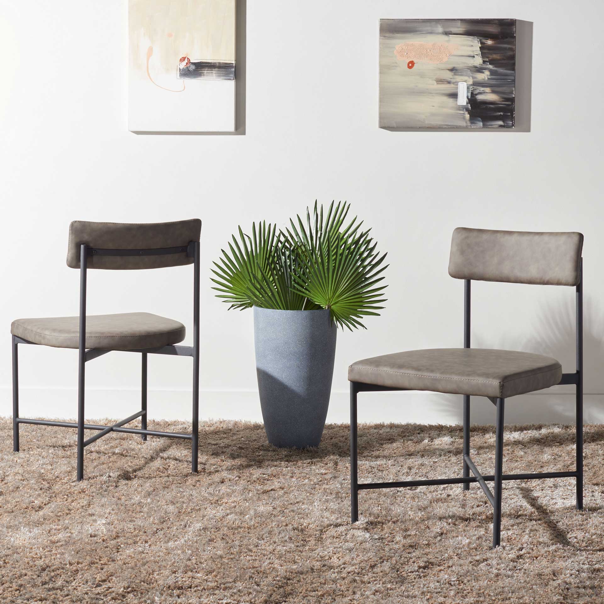 Arden Dining Chairs Gray/Black (Set of 2) - Image 5