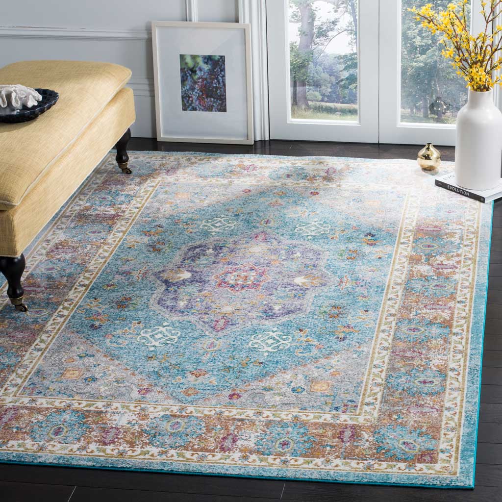 Aria Light Blue/Creme Area Rug - Image 4