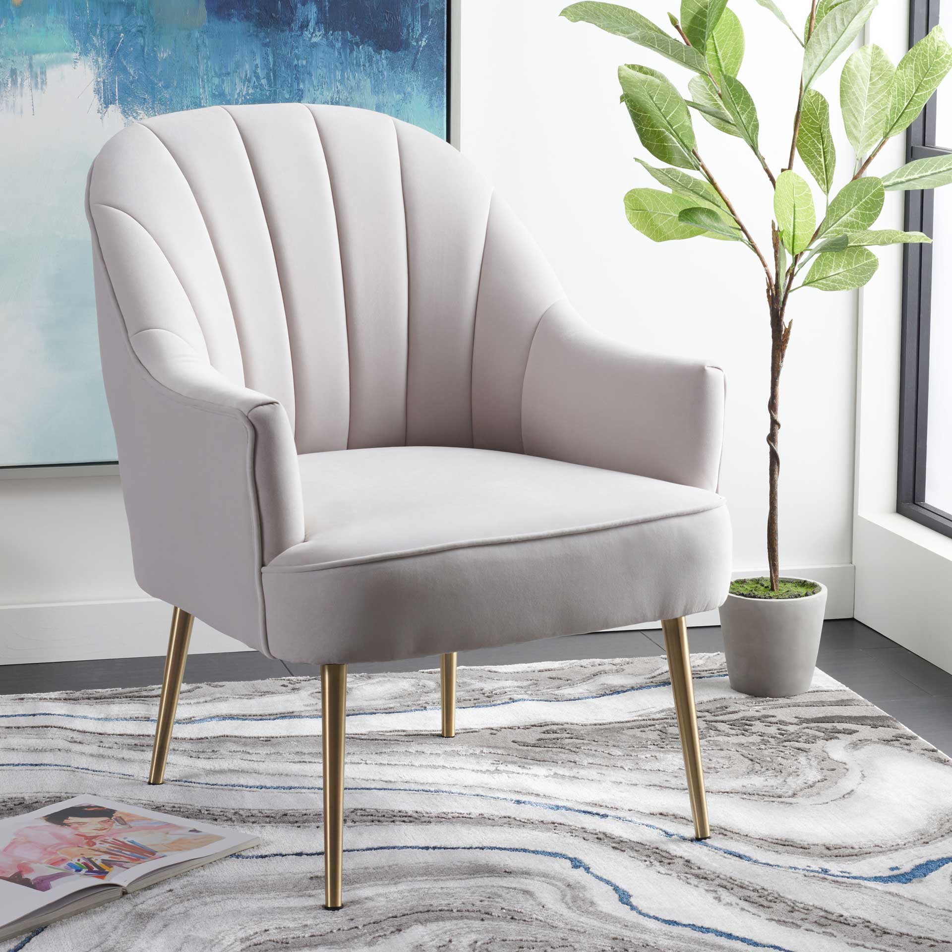 Ariah Accent Chair Light Gray - Image 4