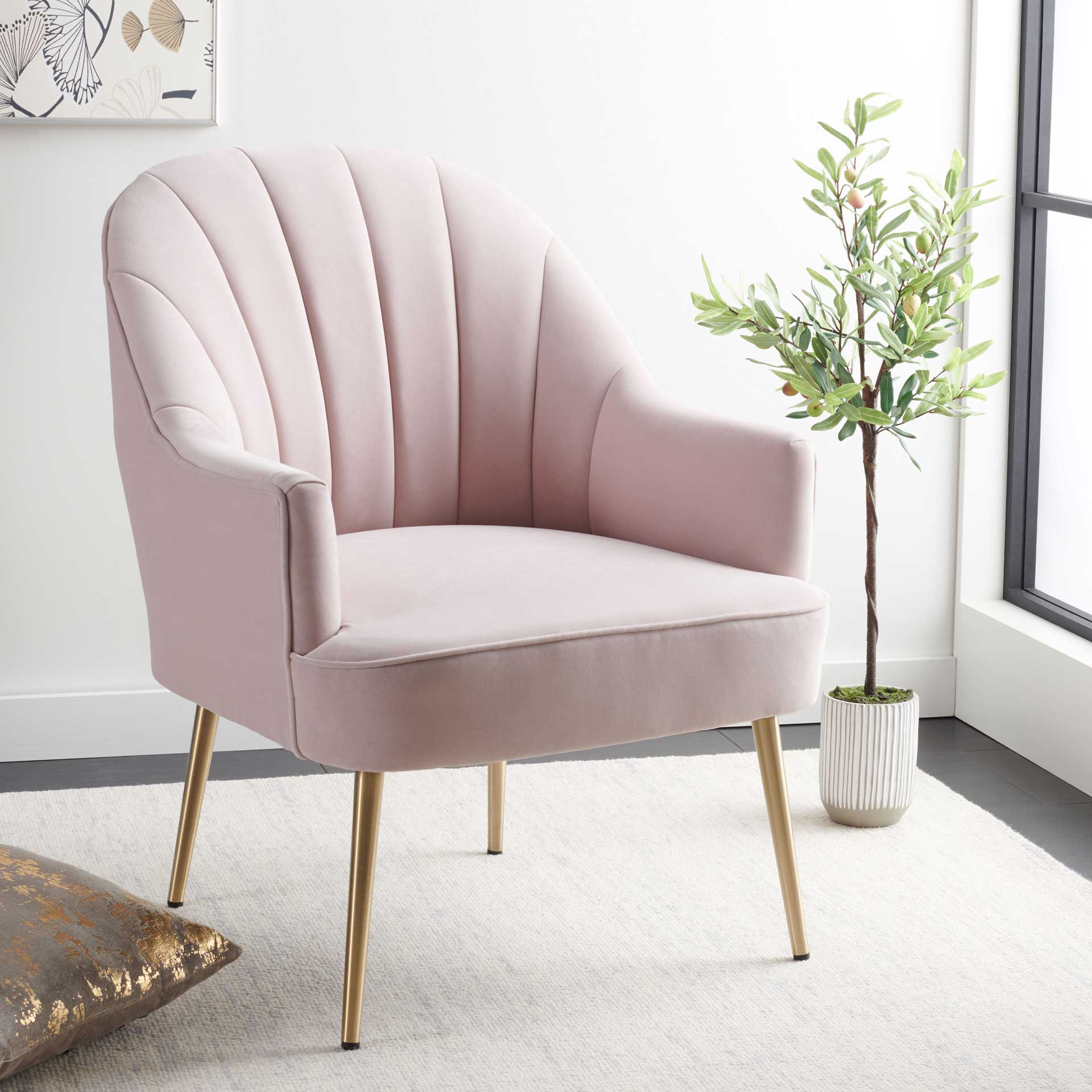 Ariah Accent Chair Light Pink - Image 4