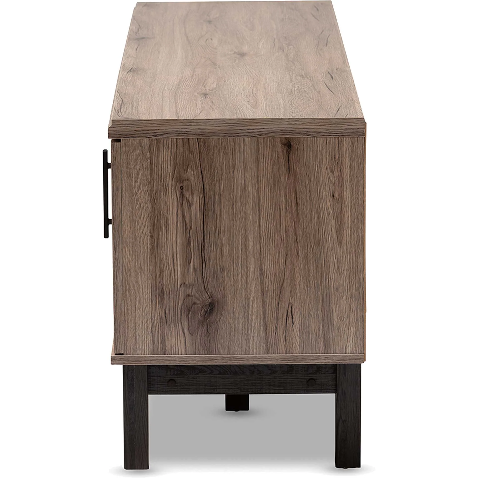 Ariel 2-Door TV Stand Oak/Black - Image 3