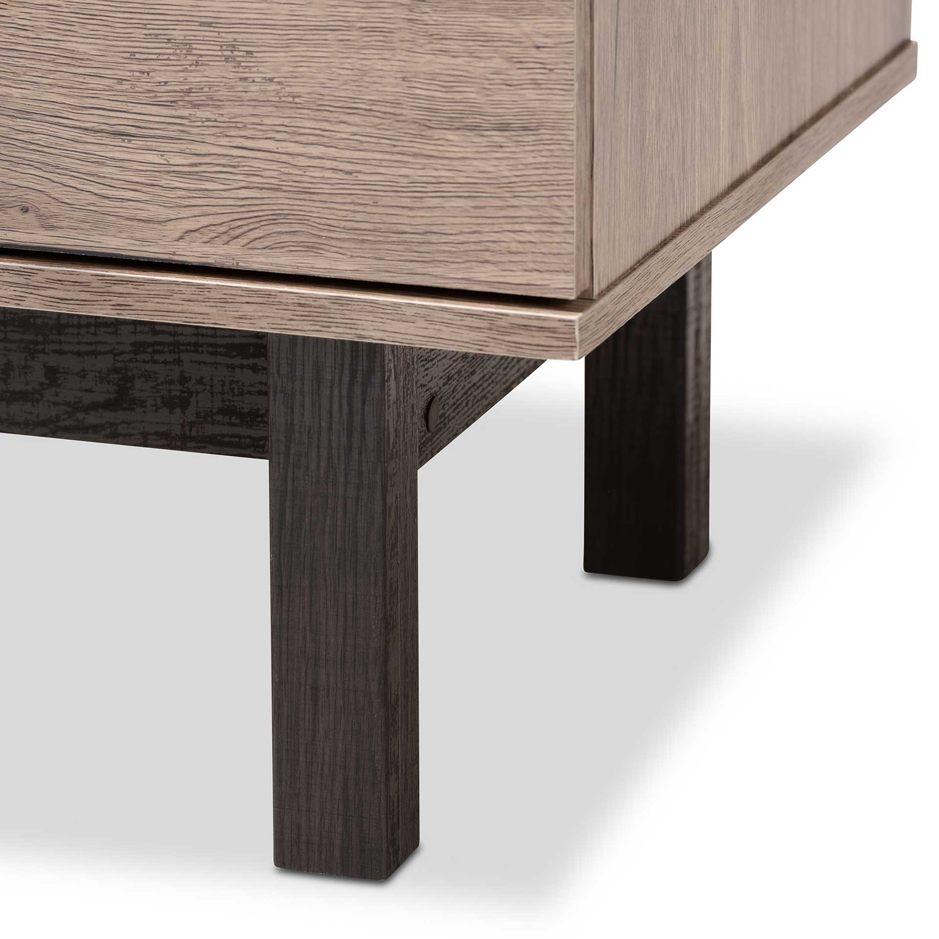 Ariel 4-Drawer TV Stand Oak/Black - Image 6