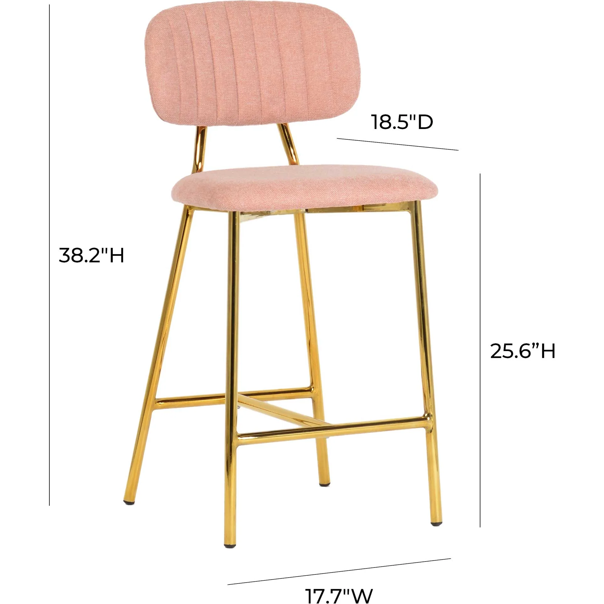 Ariela Counter Stool Blush (Set of 2) - Image 7