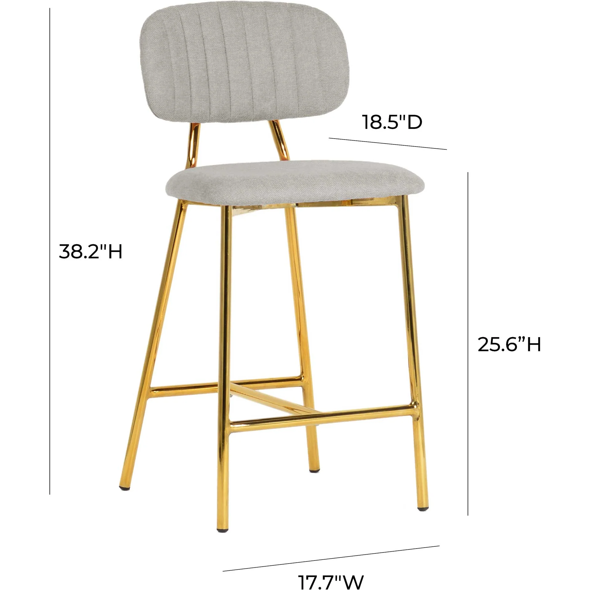 Ariela Counter Stool Gray (Set of 2) - Image 7