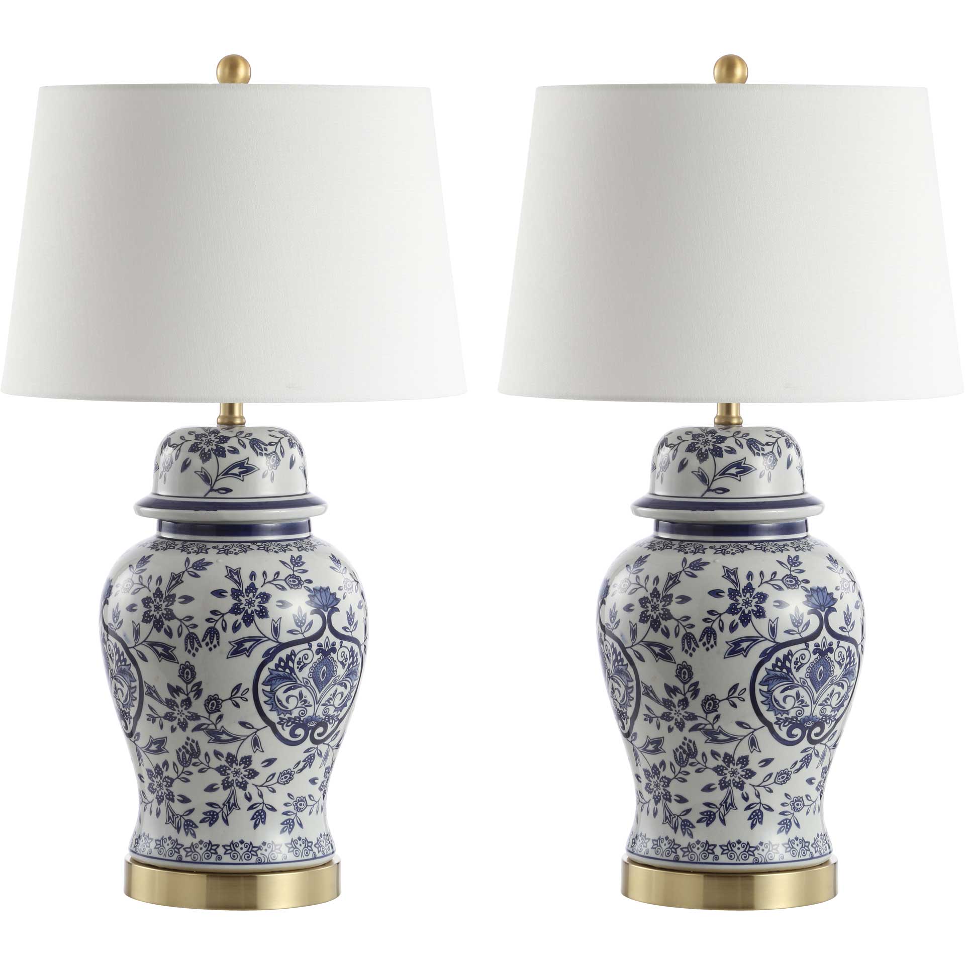 Ariela Table Lamps Blue/White (Set of 2) - Image 3