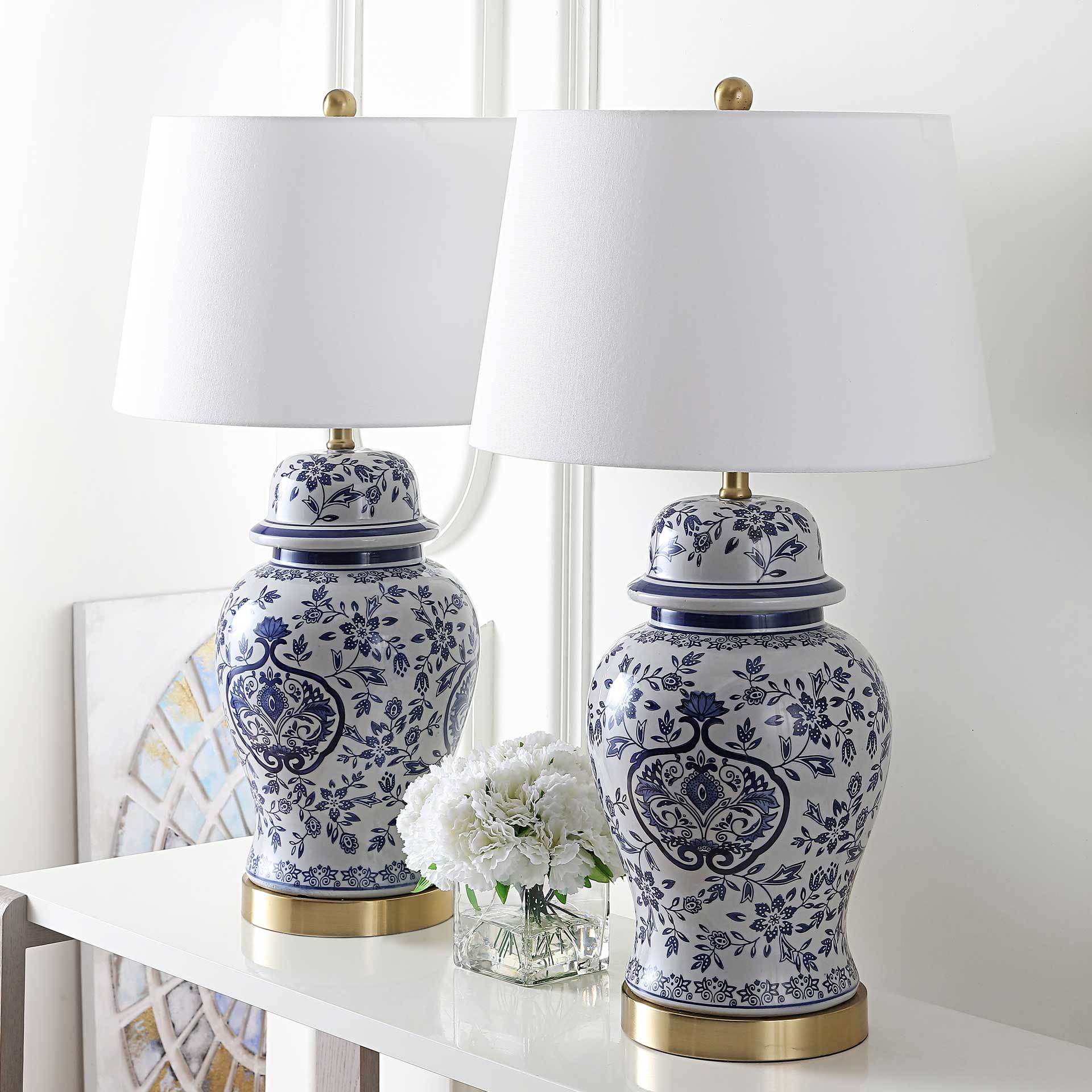 Ariela Table Lamps Blue/White (Set of 2) - Image 5