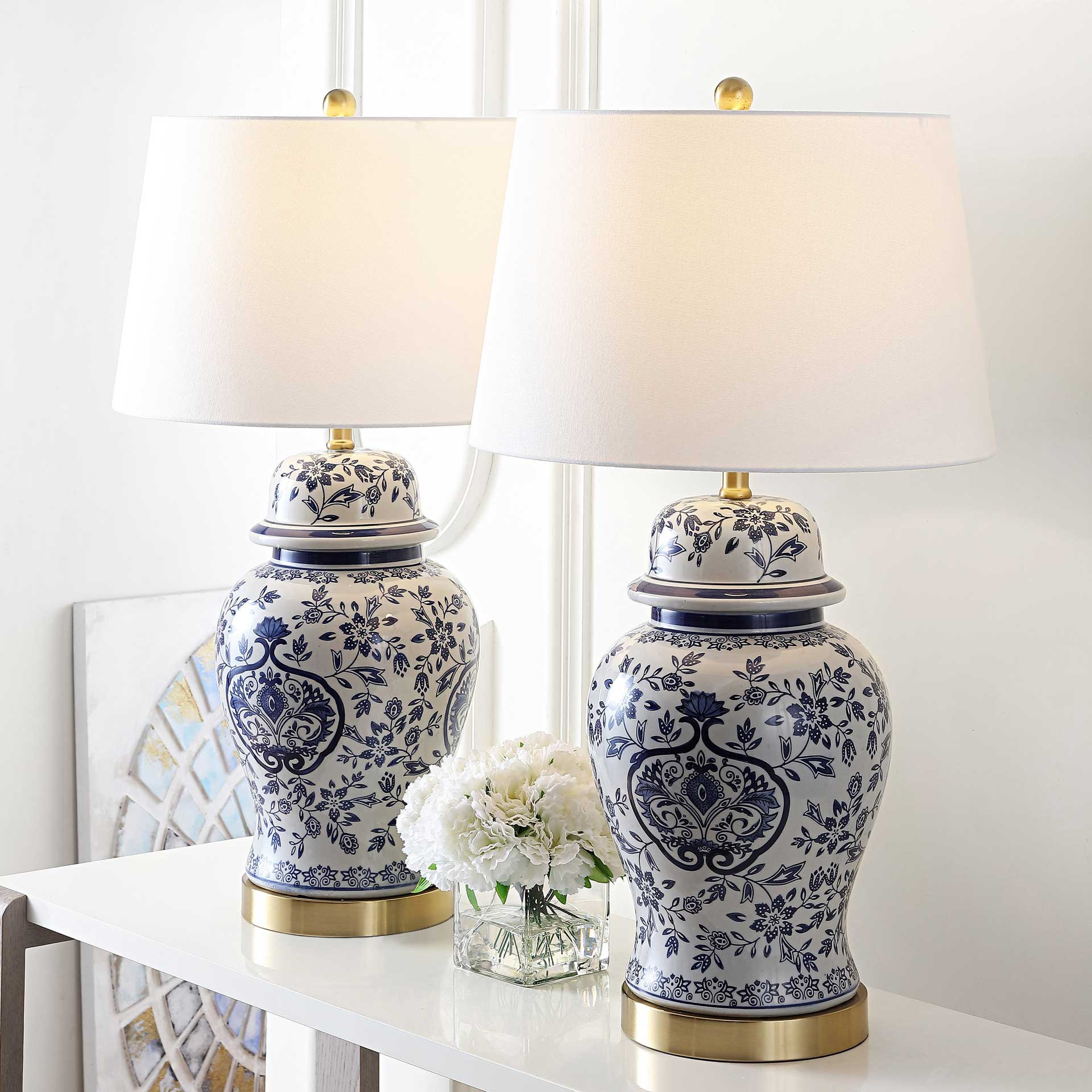 Ariela Table Lamps Blue/White (Set of 2) - Image 6