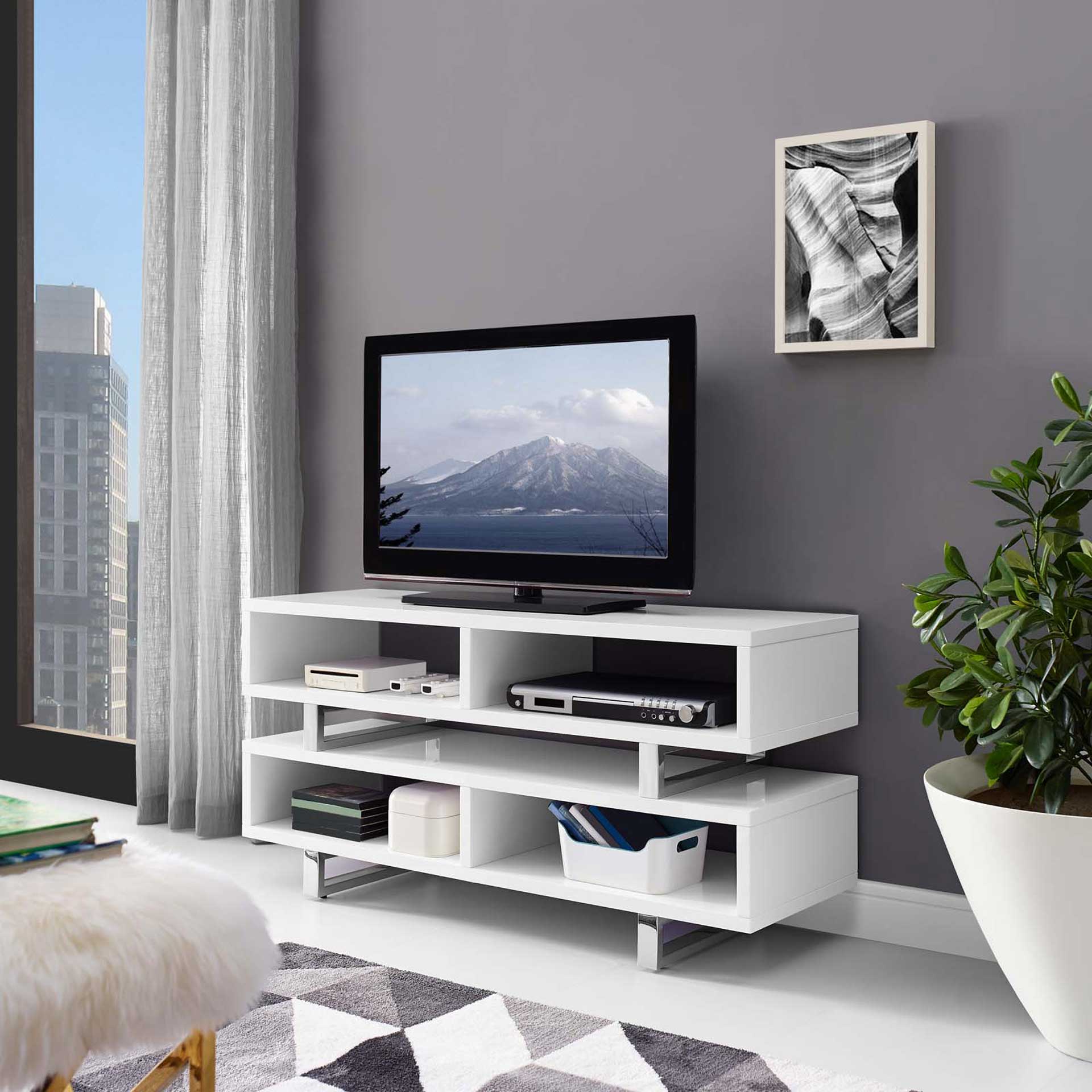 Arise TV Stand White - Image 4